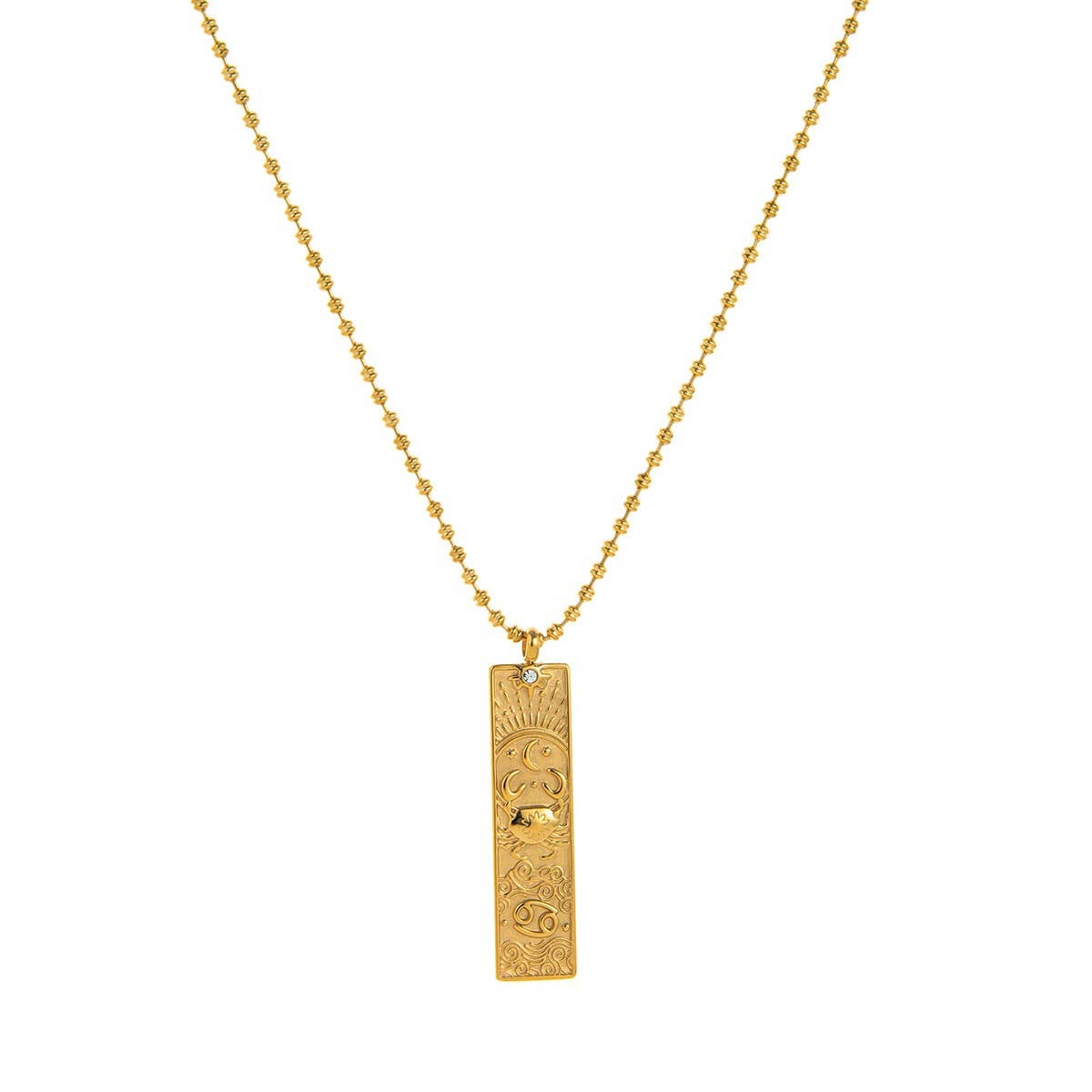 Stainless Steel 12 Zodiac Tarot Necklace_CWMM5712