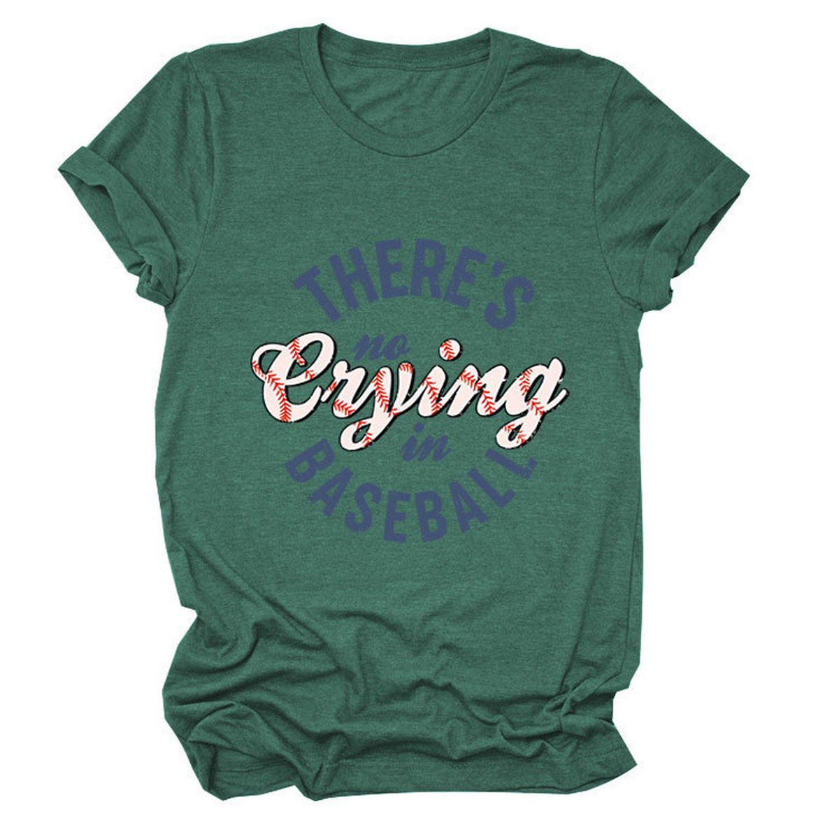 Women?™s ?œNo Crying in Baseball??Graphic Teep_CWTTSL0481
