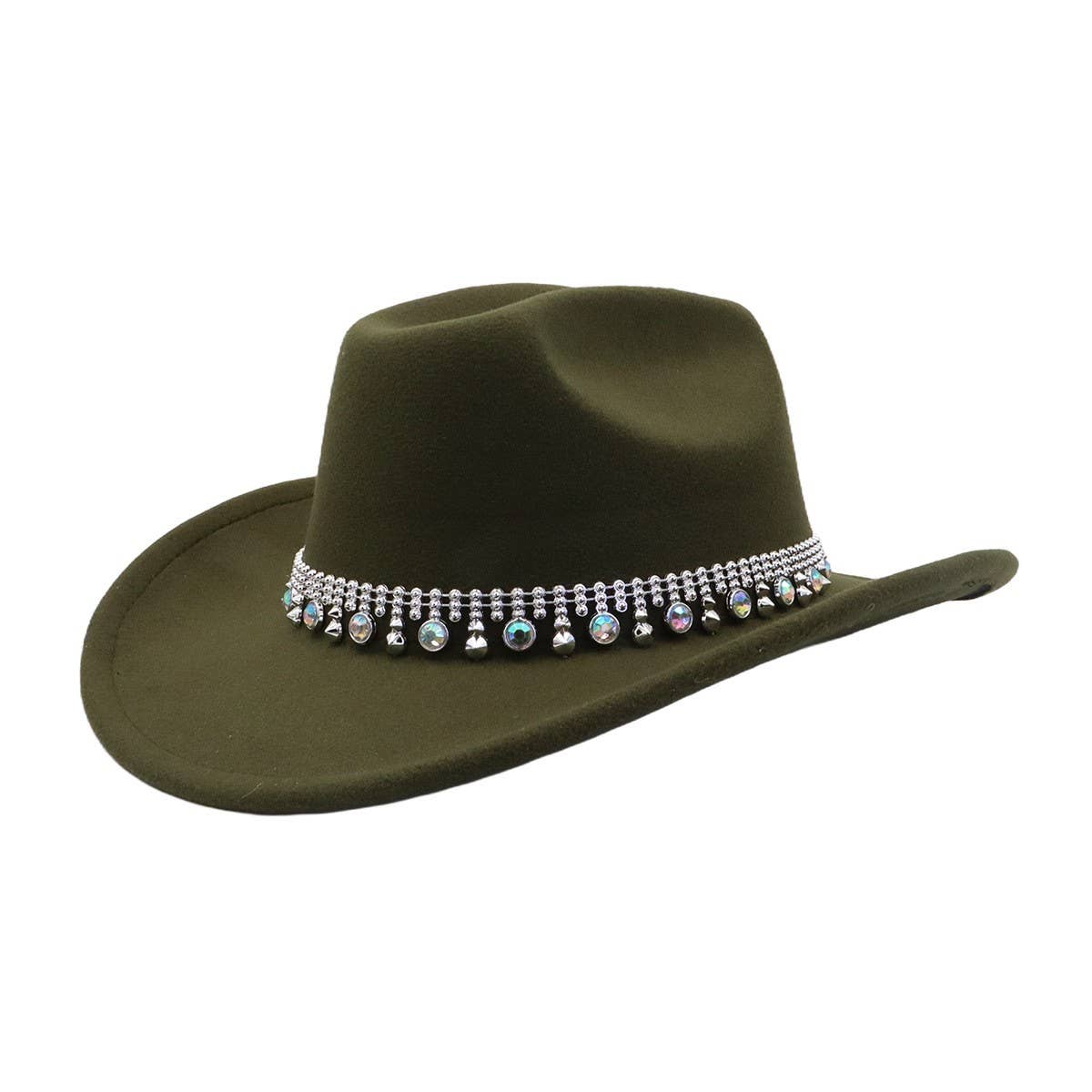 Western Ethnic Wool Fedora Hat for Fall & Winter_CWAH04474