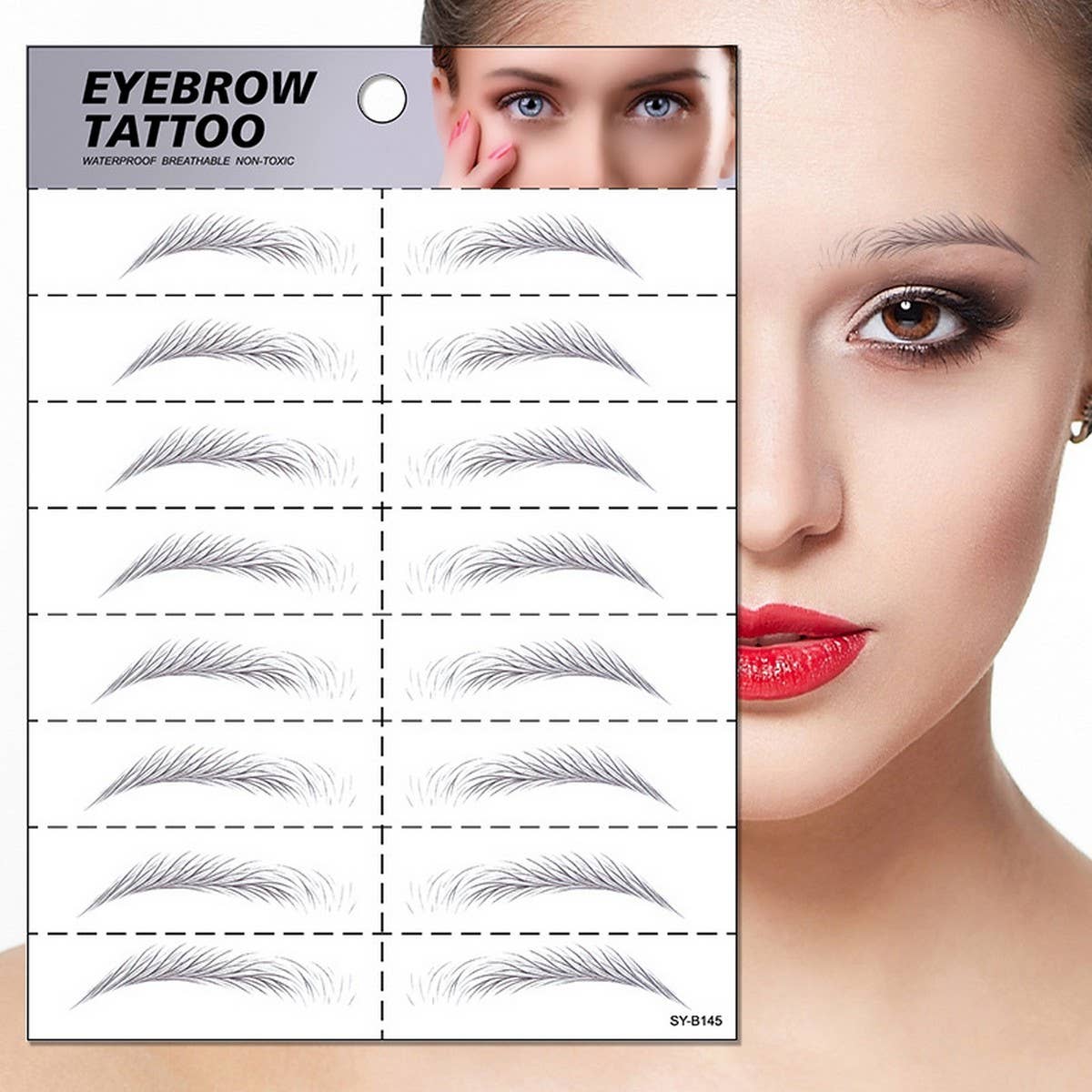 6D Waterproof Eyebrow Tattoo Stickers Realistic_CWMM8264