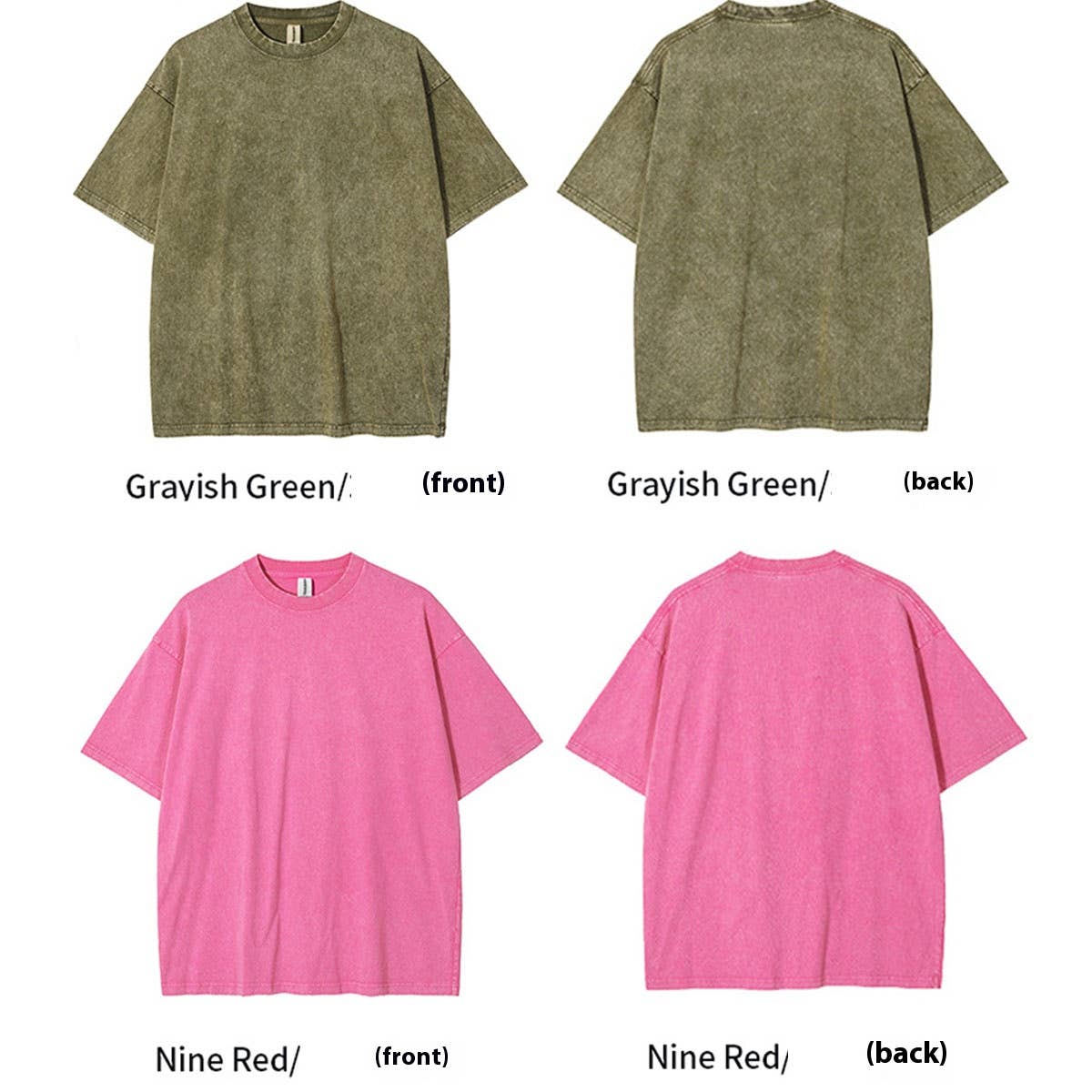 250g Vintage Washed Wax-Dyed Cotton T-Shirt – Custom Logo