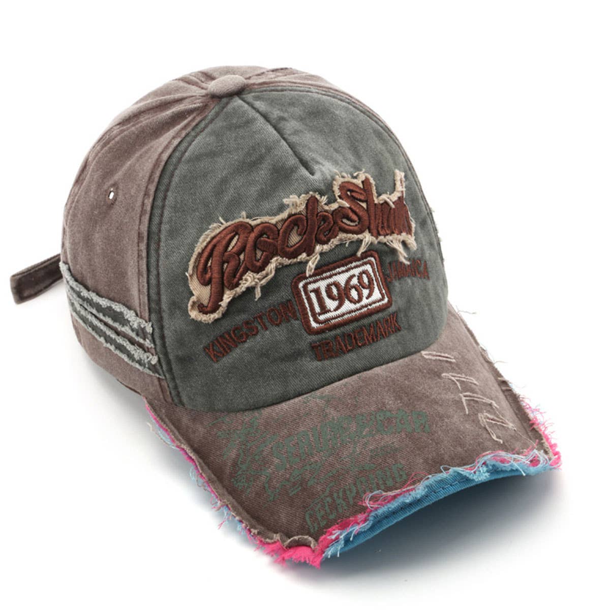 Vintage 1969 Distressed Embroidered Baseball Cap CWAH1259