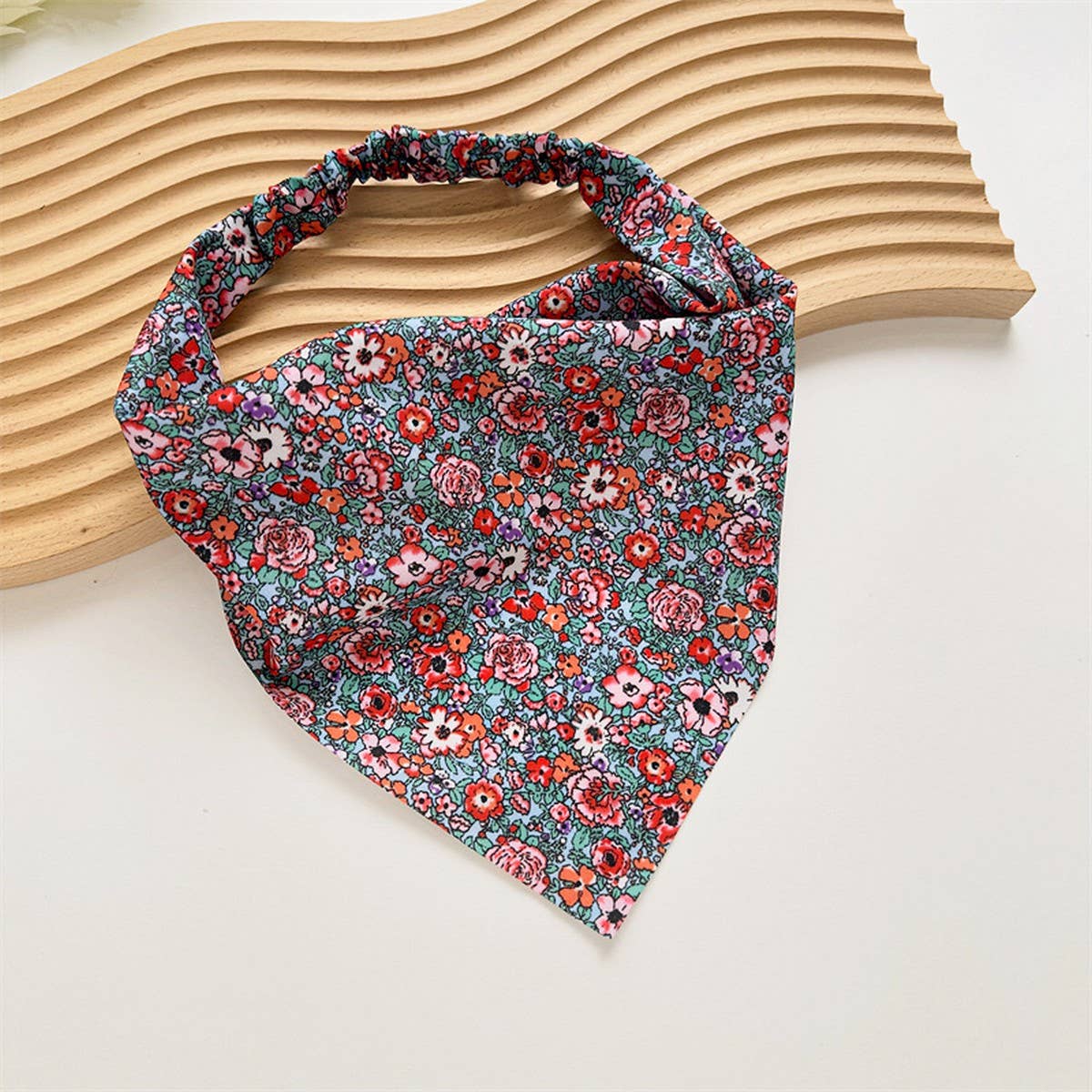 SATIN CLOTH TURBAN TRIANGLE HAIR ACCESSORIES