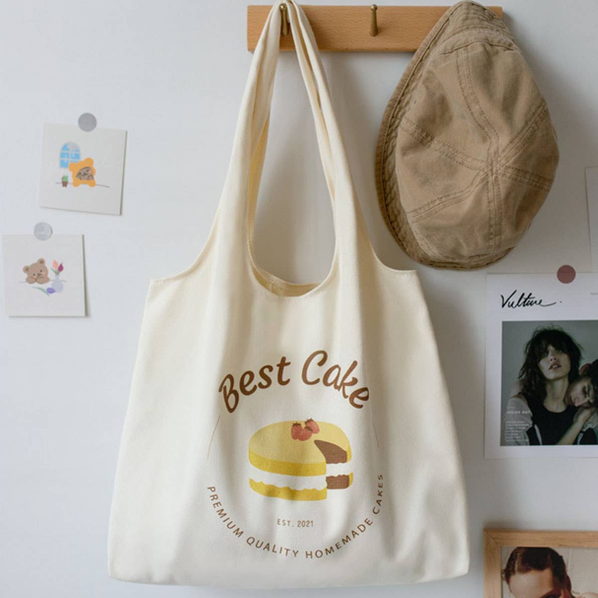 Vintage Large Canvas Shoulder Bag for School_CWAB5639
