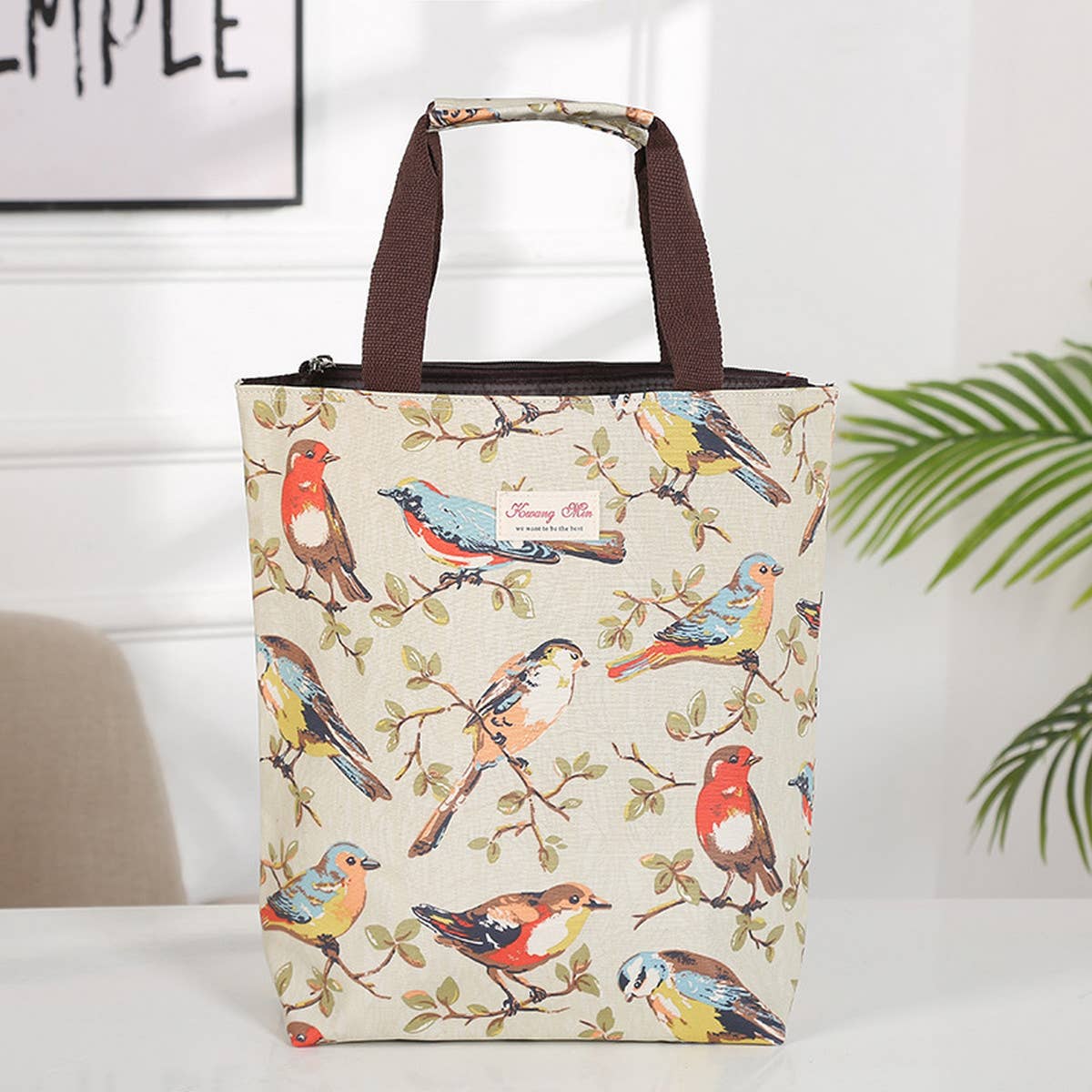 WATERPROOF FLORAL MULTI-LAYER CANVAS SHOULDER BAG_CUAB0189