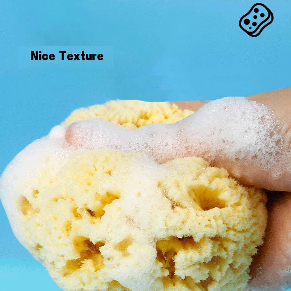 HARD HEAD EXFOLIATING NATURAL SPONGE VELVET SPONGE