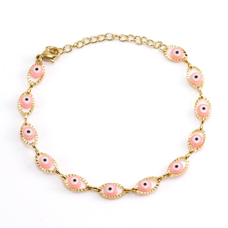 TURKISH DEVIL'S EYE 18K STAINLESS STEEL BRACELET