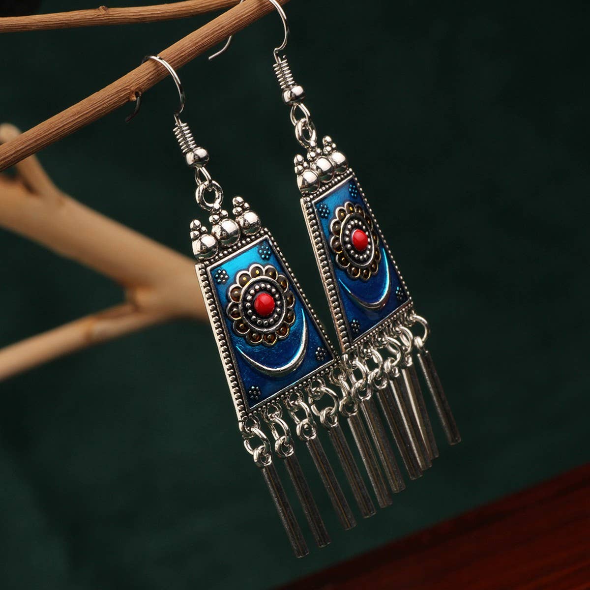 NEW RETRO ETHNIC STYLE LONG TASSEL EARRINGS