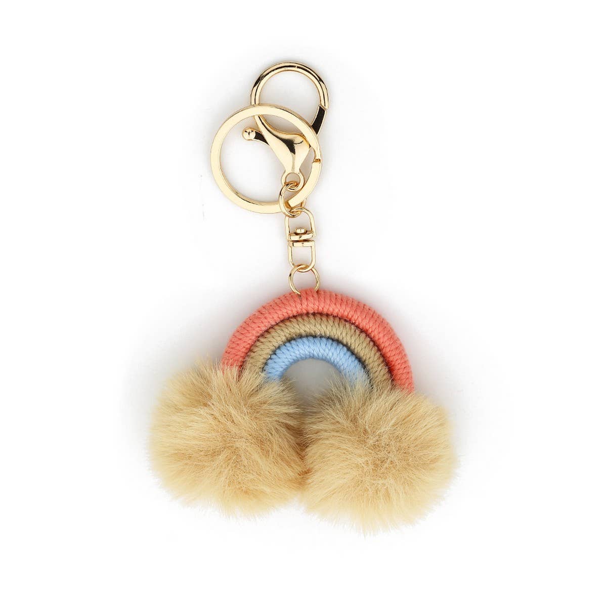Keychain Cotton Woven Car Pendant Boho Pom Pom_CWAB5017