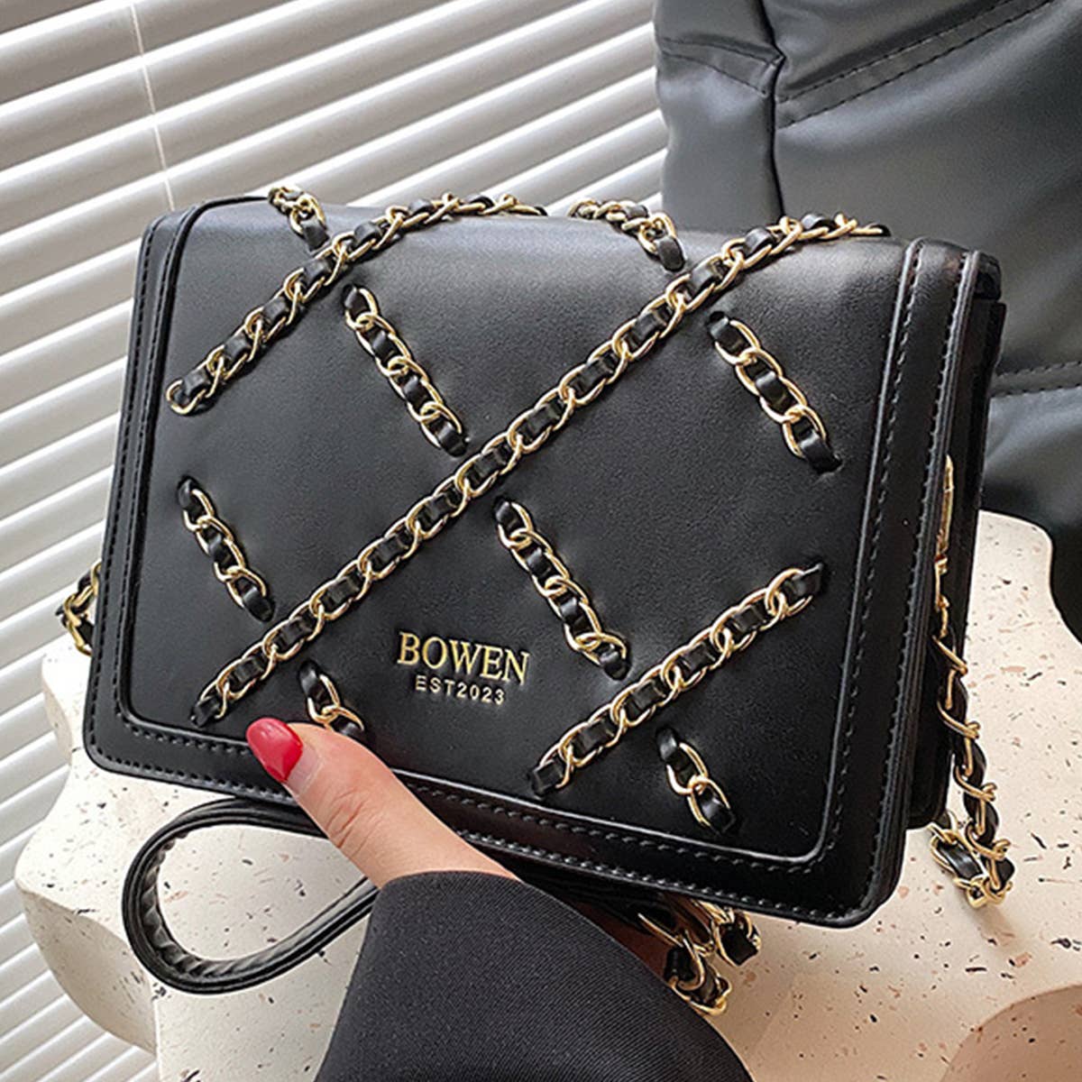WOMEN BRAIDED CHAIN CROSSBODY BAG_CWAB1558