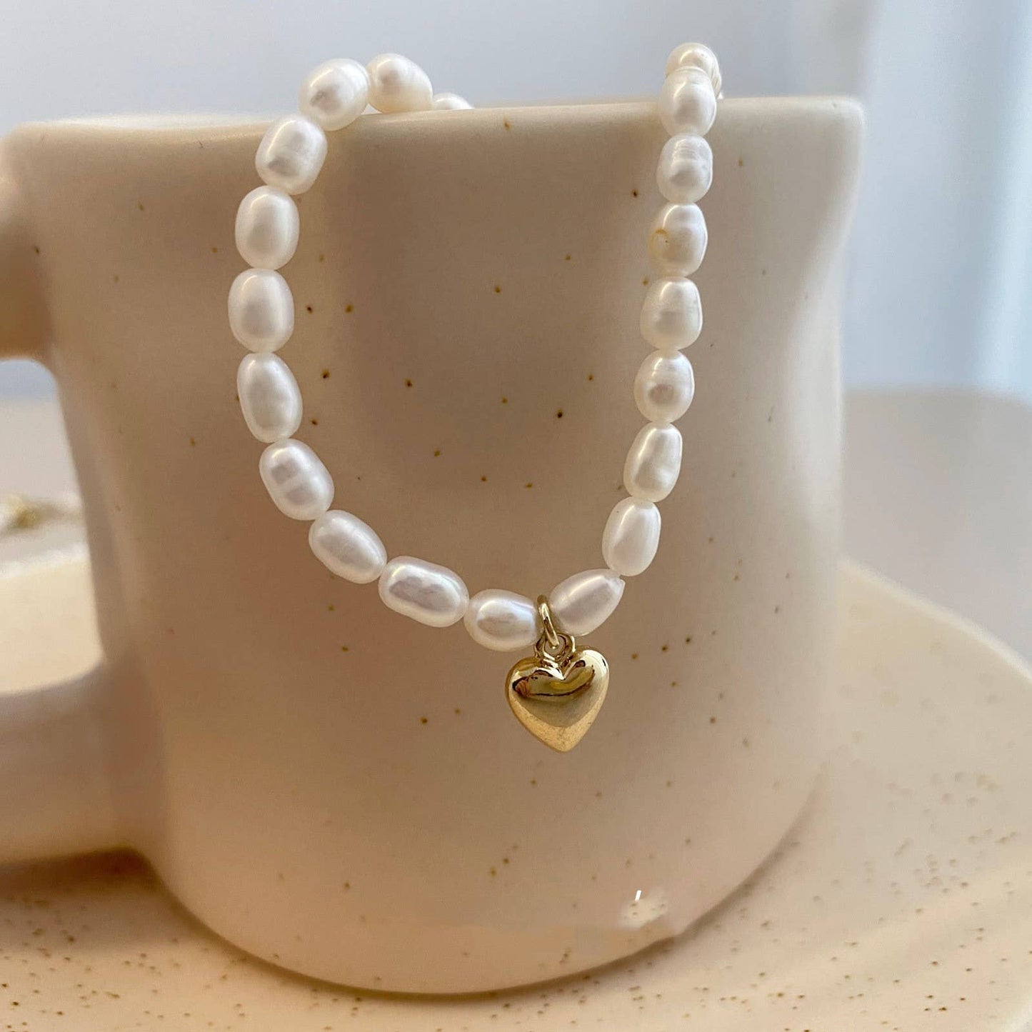 Baroque irregular retro freshwater pearl necklace