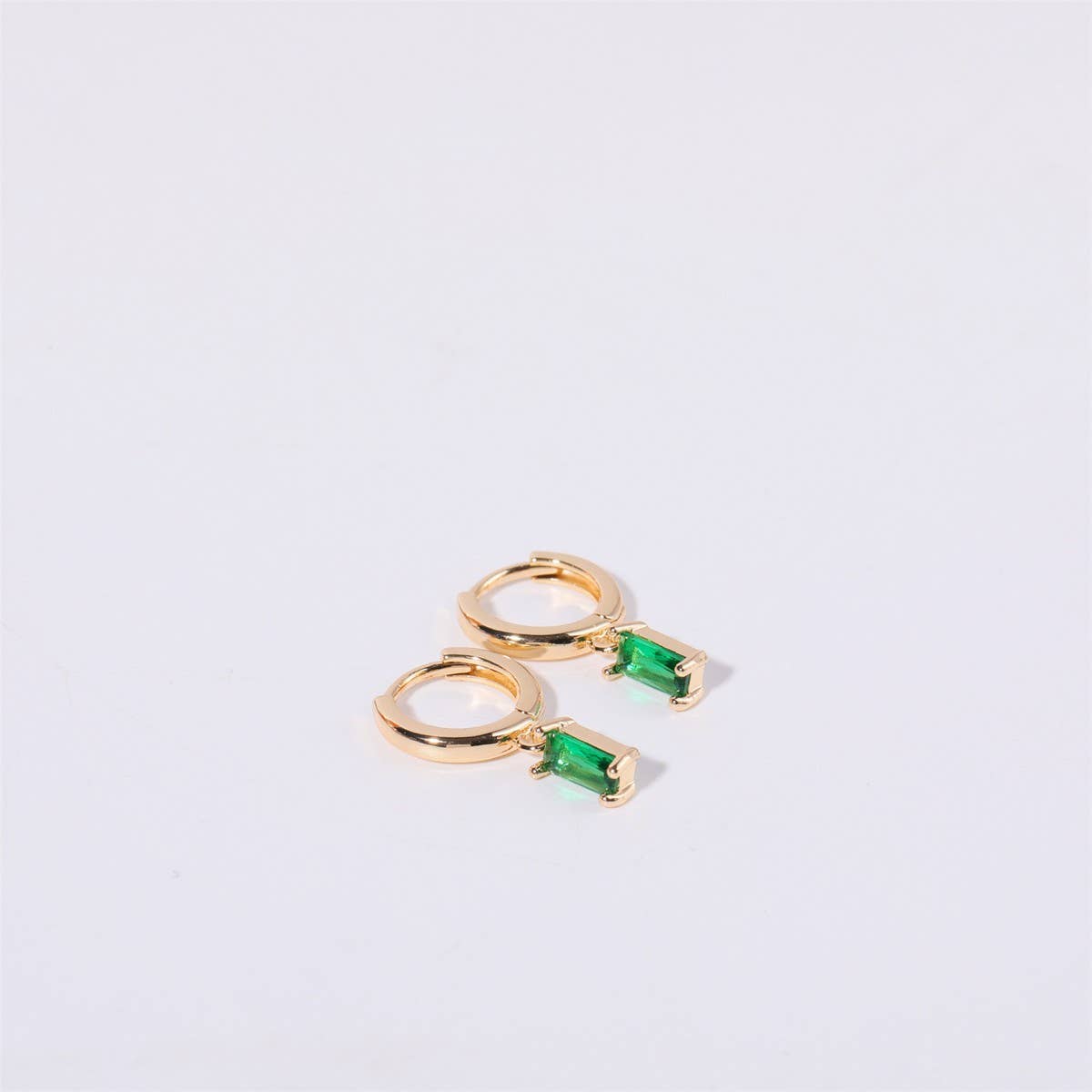 Polished Geometric Hollow Earrings Stainless_CWAJE5031