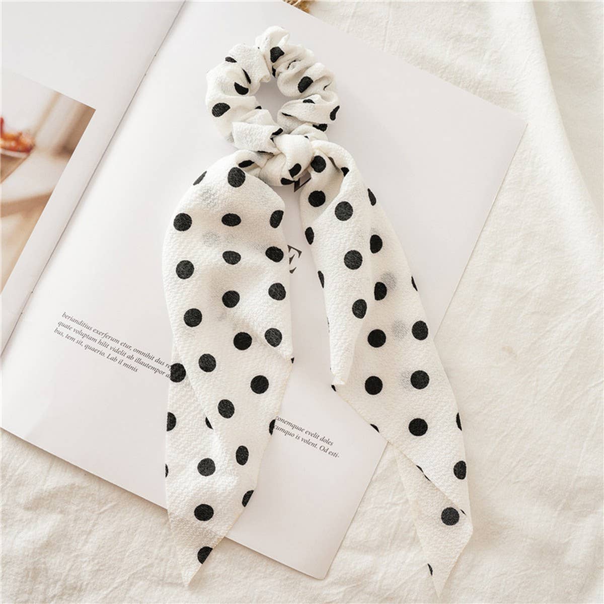 LONG FLORAL FABRIC RIBBON HAIRBAND HAIRACCESSORIES