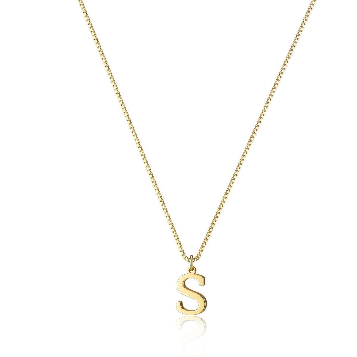 Simple and fashionable glossy 26-letter necklace