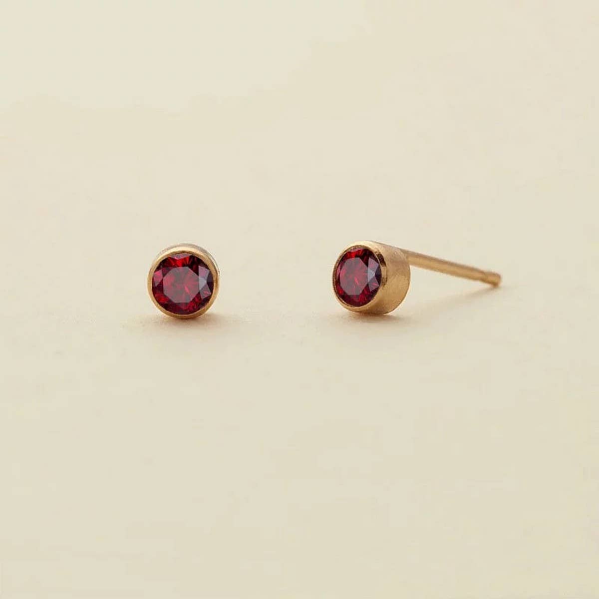 December Simple Colored Zirconia Earrings