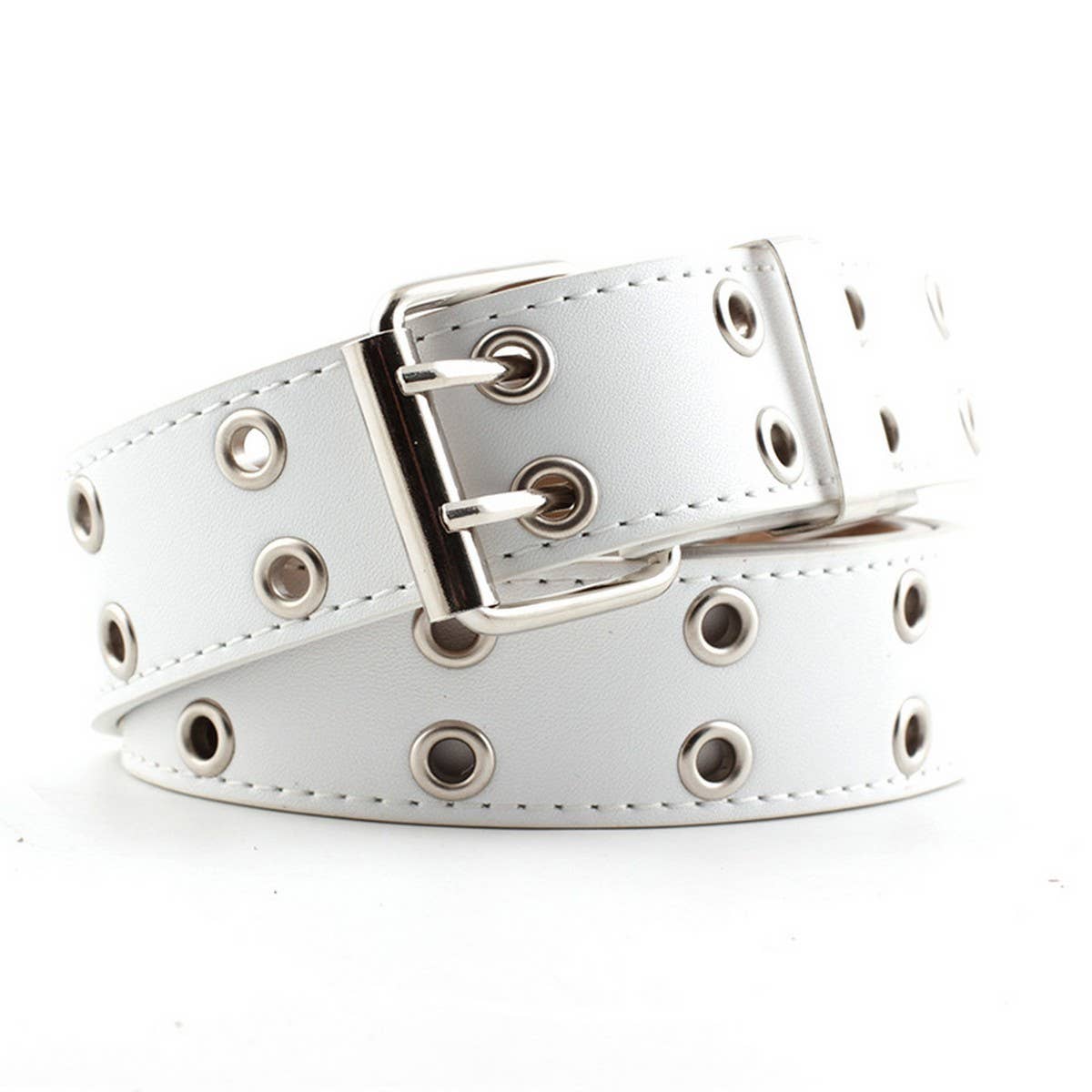 PUNK JEANS DOUBLE EXHAUST EYES WIDE PU BELT_CWABE0347