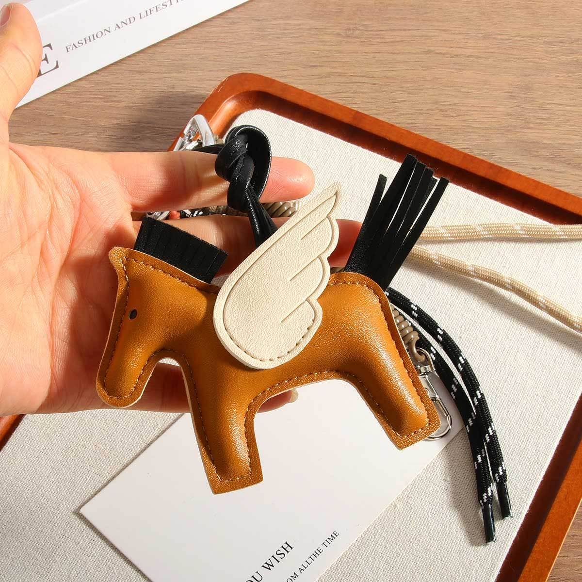 Colorful Pegasus Keychain ? Leather & Tassel