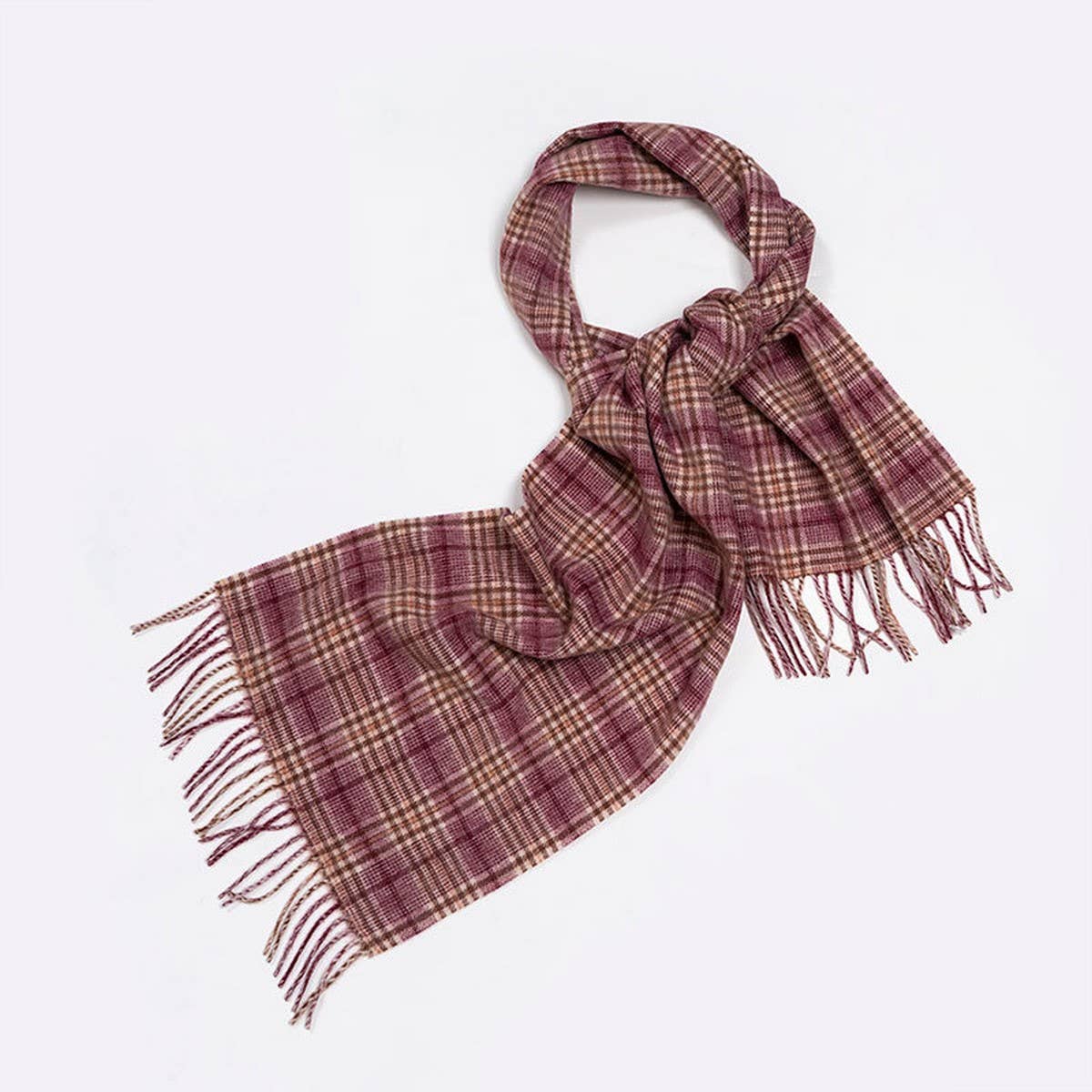 100% Wool Plaid Scarf - Unisex Warm Winter Wrap_CWASC2346