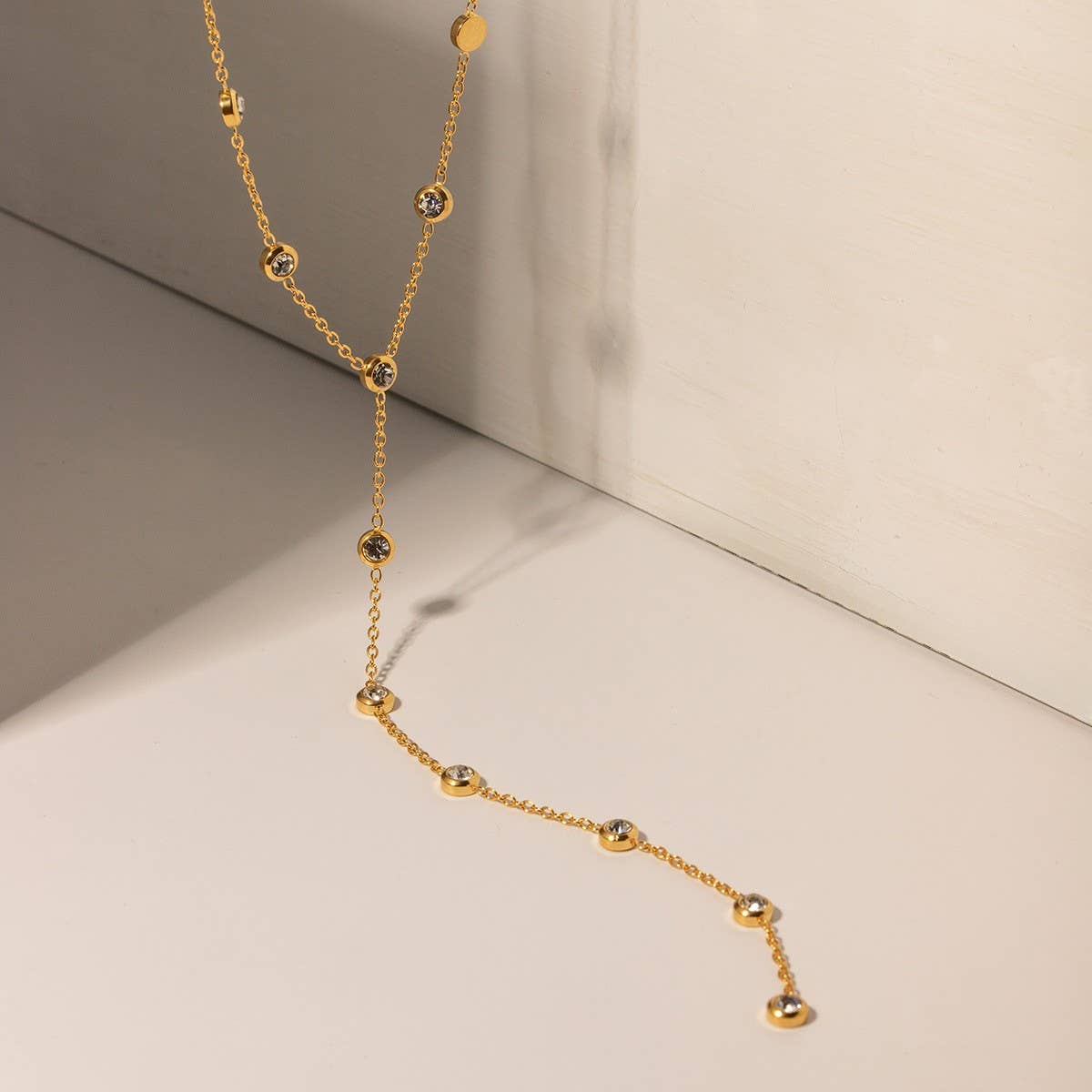 DIAMOND TASSEL PENDANT Y-SHAPED LUXURY NECKLACE