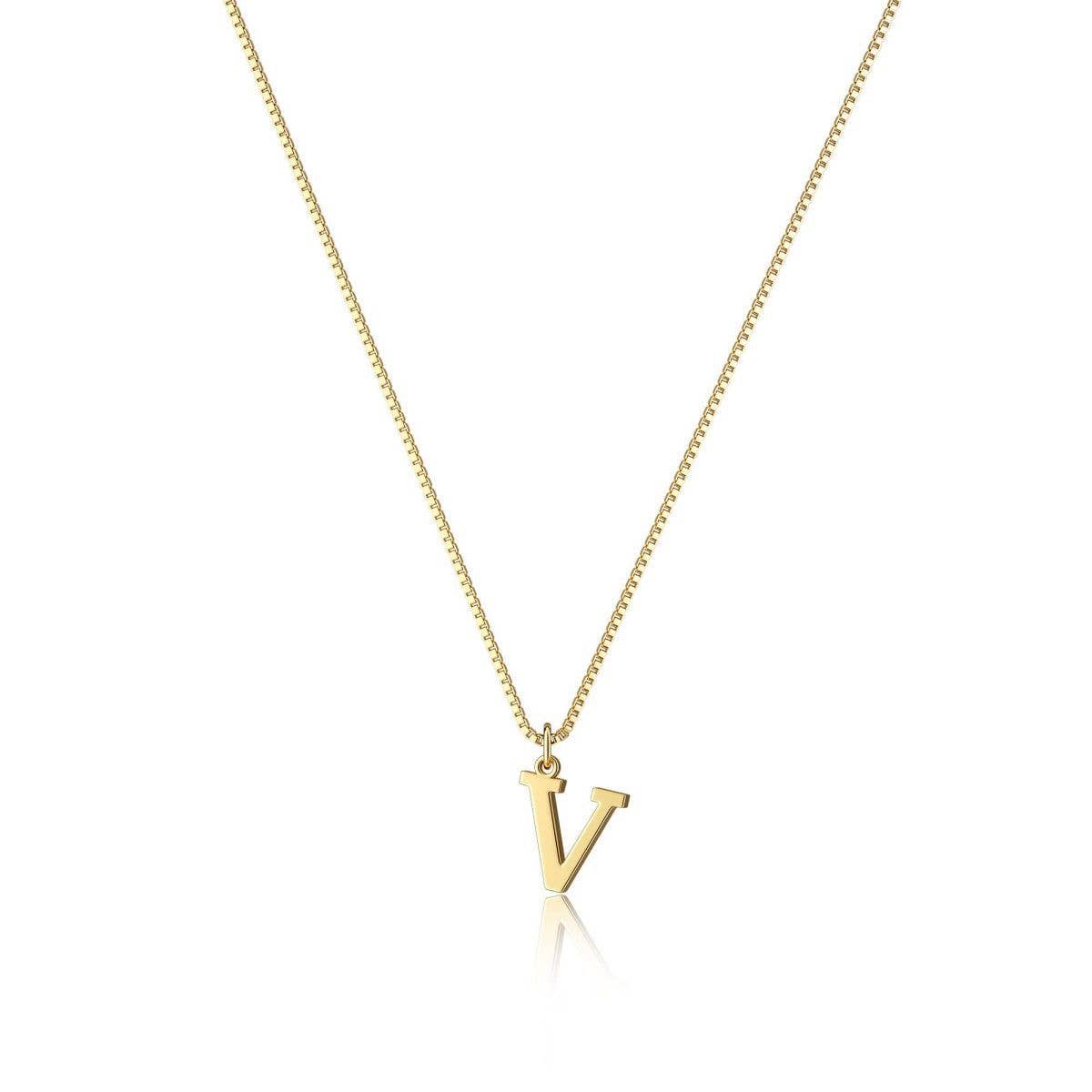 Simple and fashionable glossy 26-letter necklace