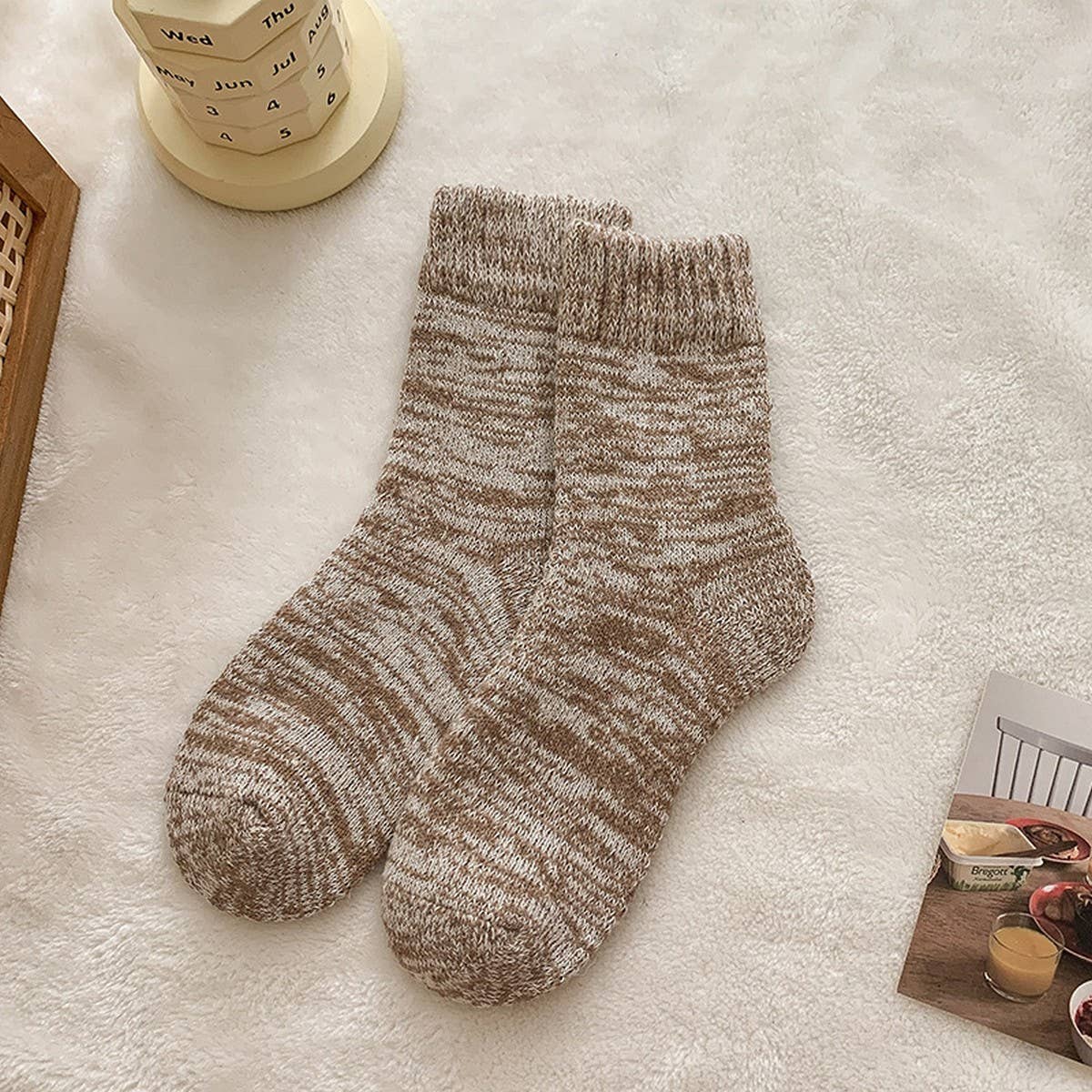 WINTER THICK WARM TERRY SOCKS MID-TUBE SOCKS