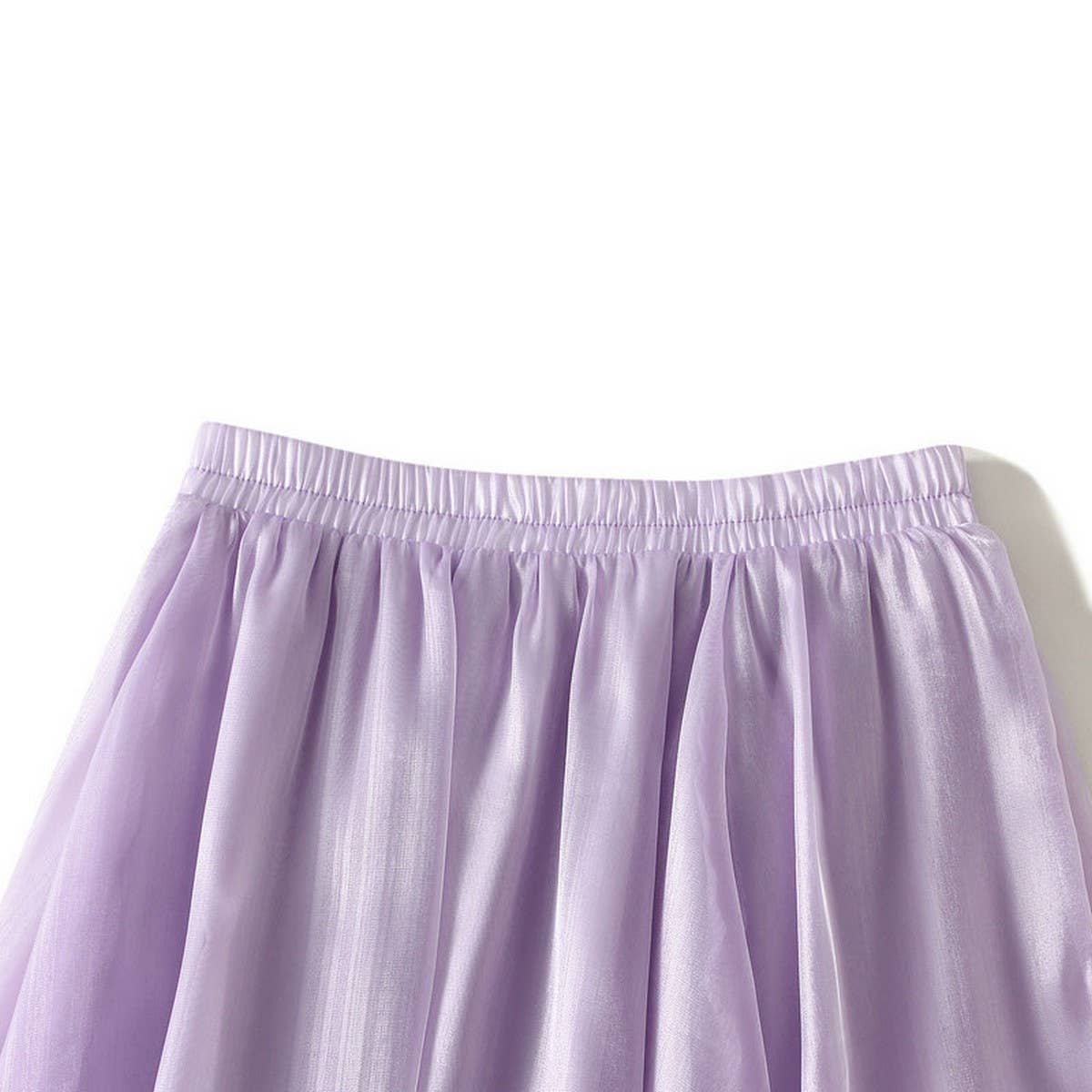 SHINY SILK PEARLESCENT FLOWER PETAL SKIRT
