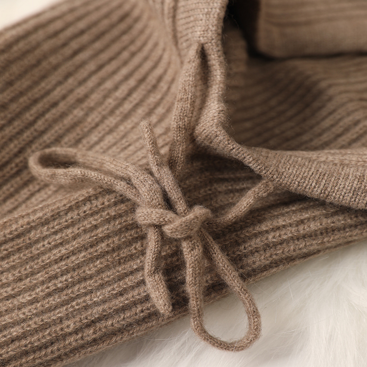 Cashmere Balaclava Hat ??Knit Hood Scarf for Her_CWAH3994