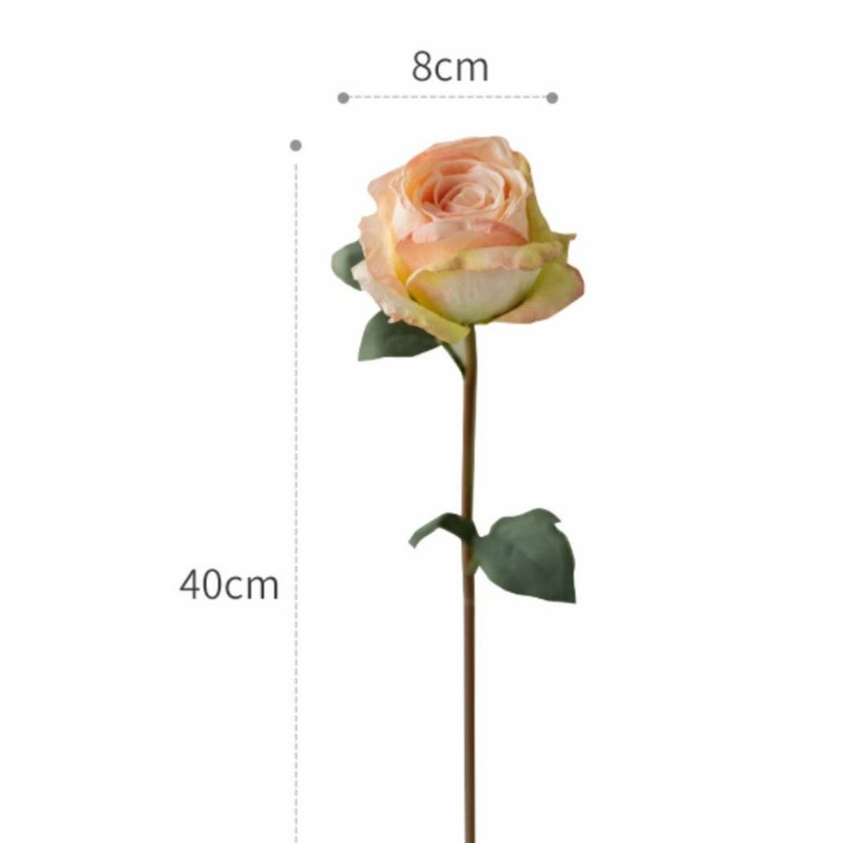 Burnt Edge Rose Bouquet Artificial Flower Decor_CWMM6478