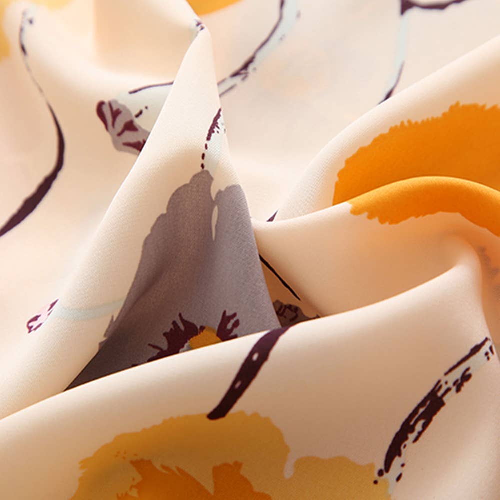 Floral vintage print loose long-sleeved shirt
