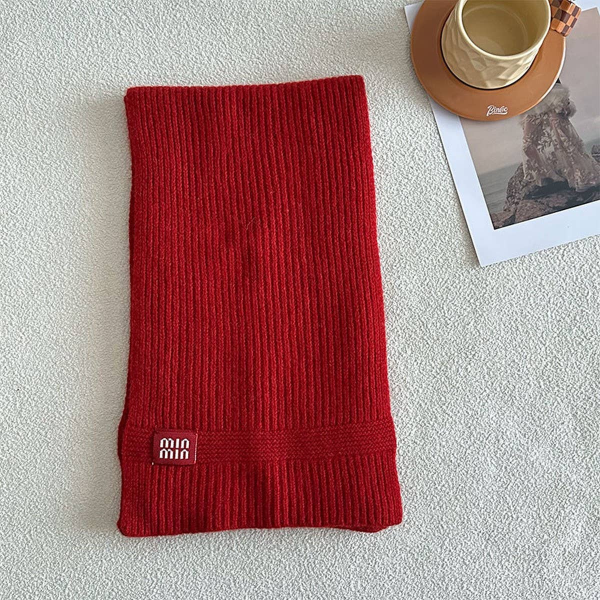 100% Wool Knitted Striped Scarf – Soft & Warm_CWASC2305