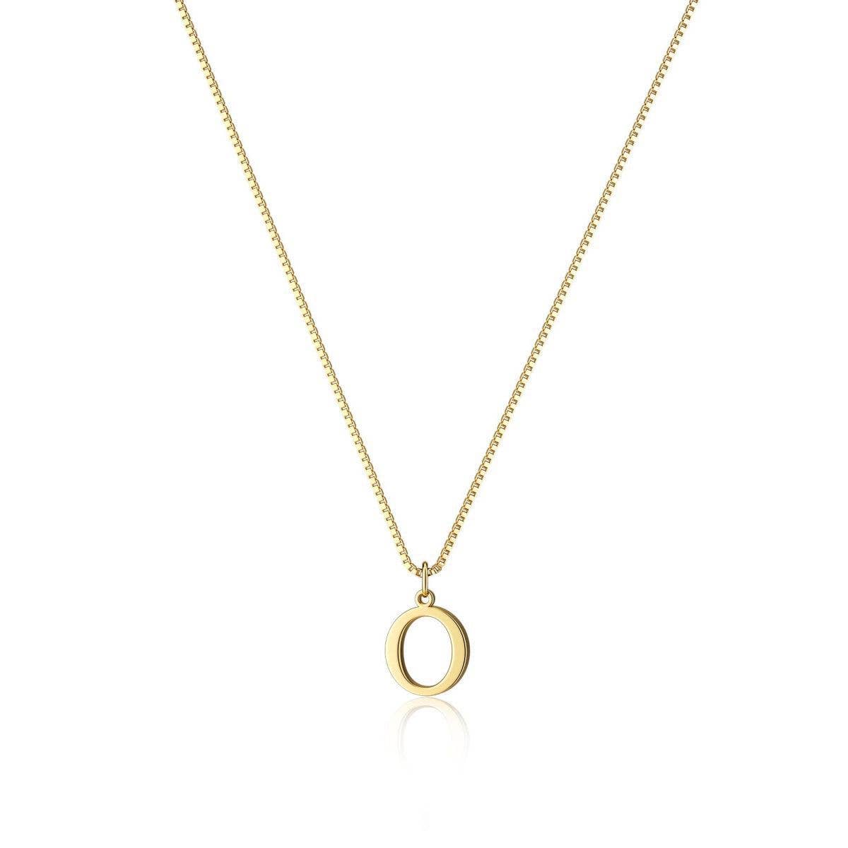 Simple and fashionable glossy 26-letter necklace