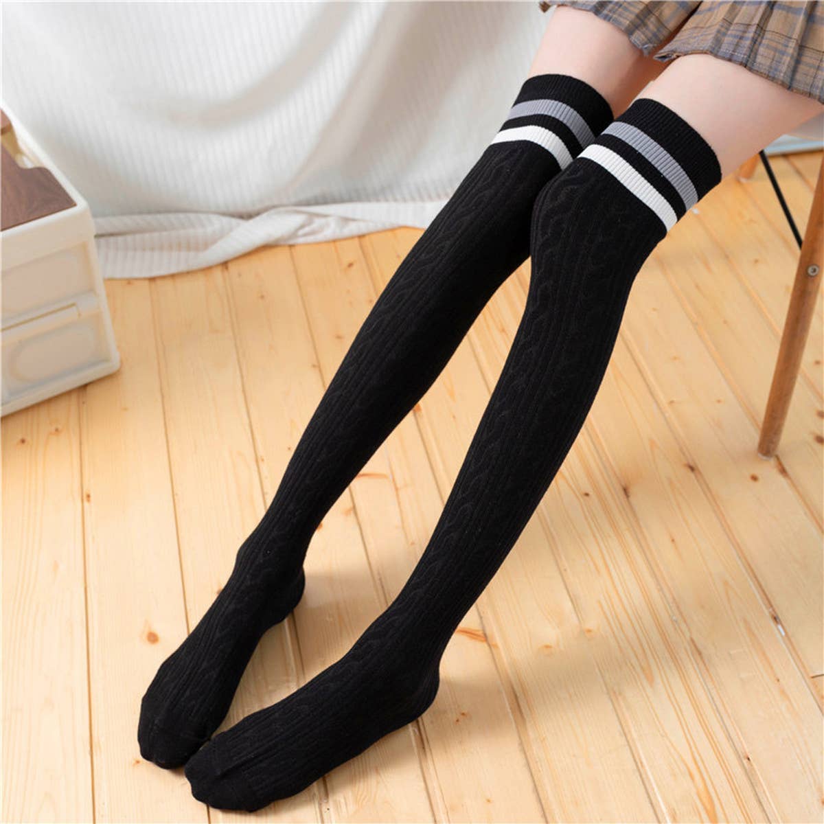 2024 NEW ALL-MATCH STRIPED KNEE-HIGH SOCKS_CWMS0654