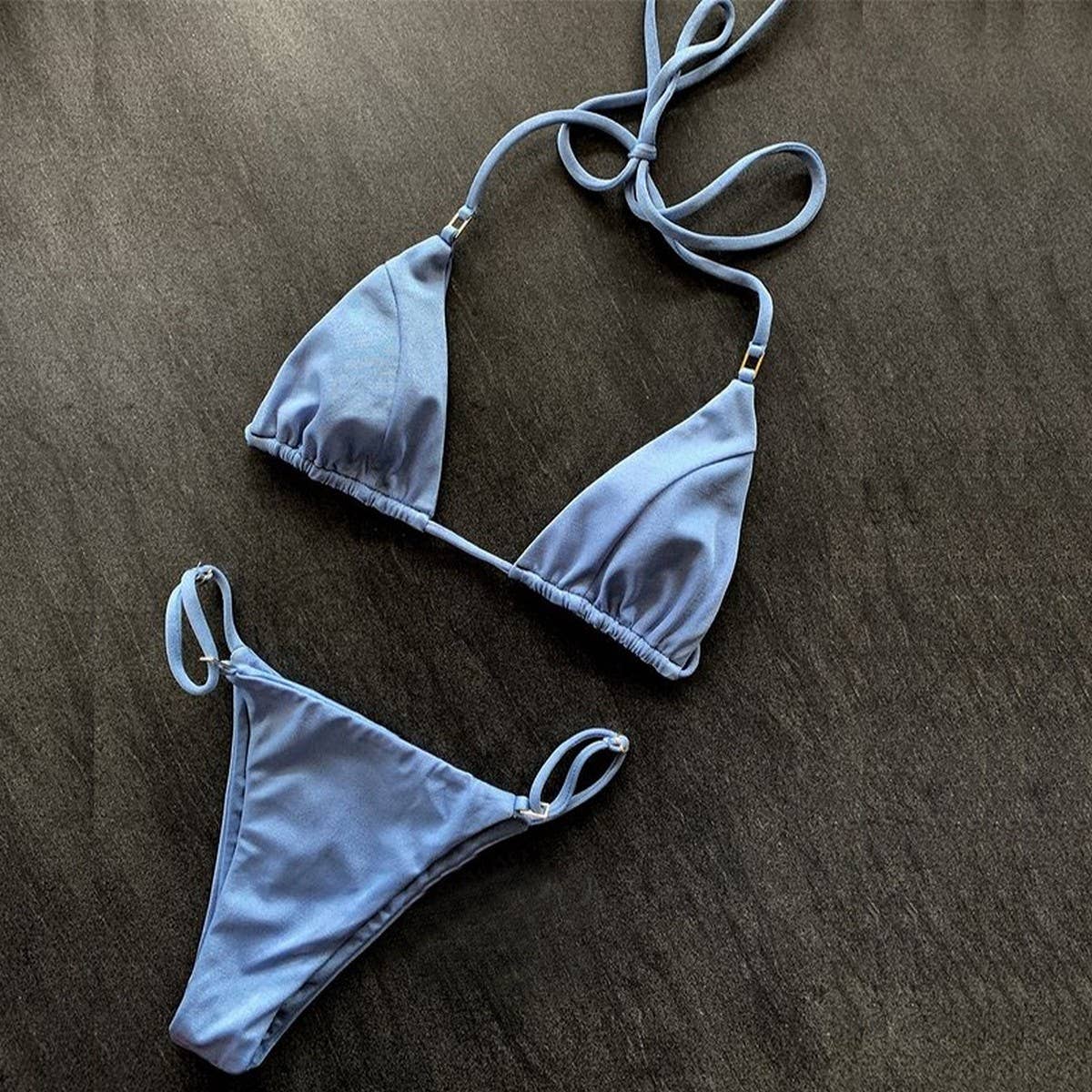 Snake Print Bikini - Sexy Solid Color Swimwear_CWMW0748