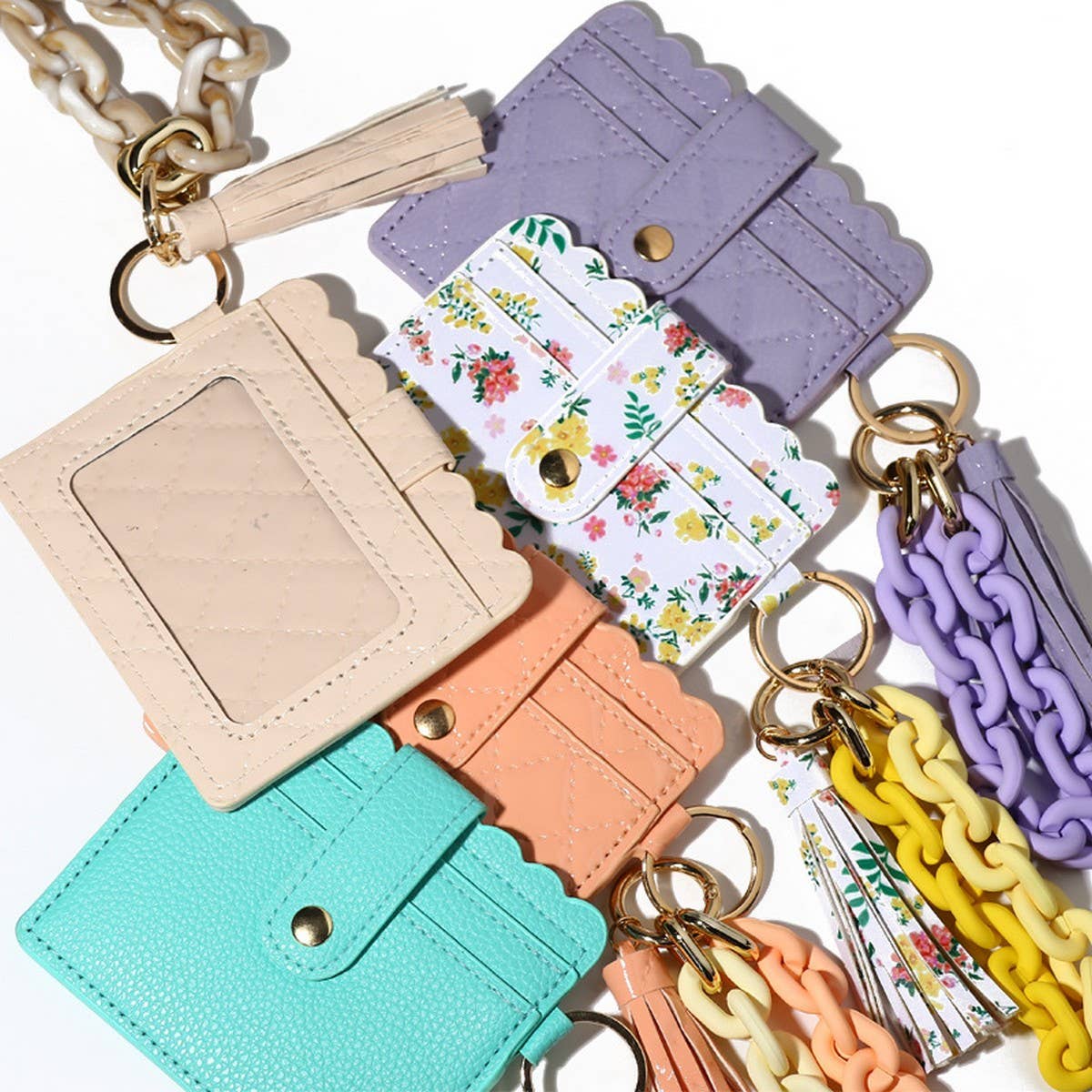 Macaron Wallet with Acrylic Clasp & Keychain_CWAB4962