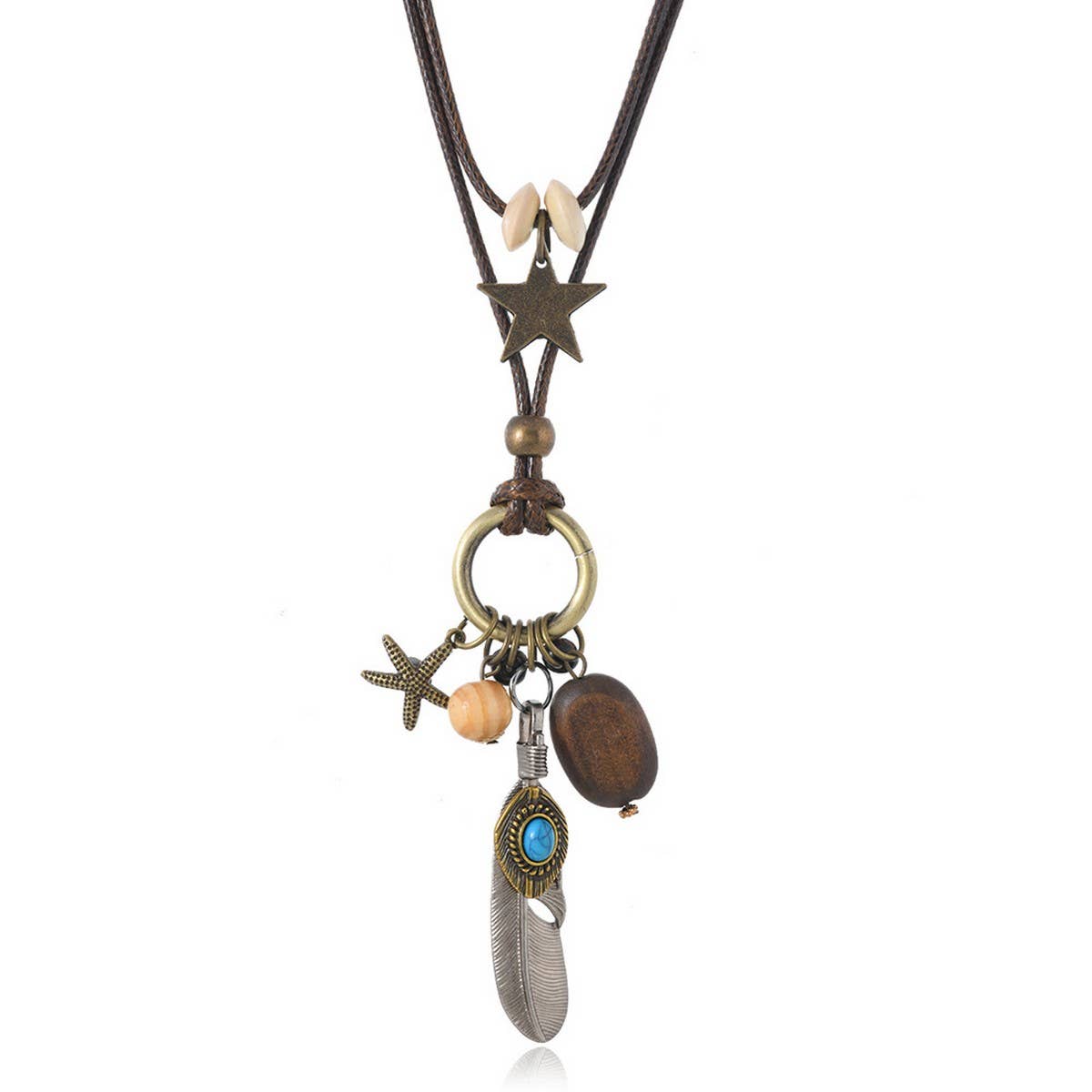 WOMEN'S FASHIONABLE LONG FEATHER NECKLACE