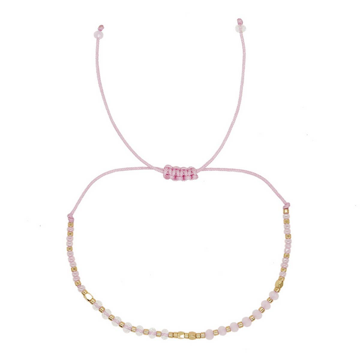 GRADIENT COLOR CRYSTAL FLAT BEAD BRACELET