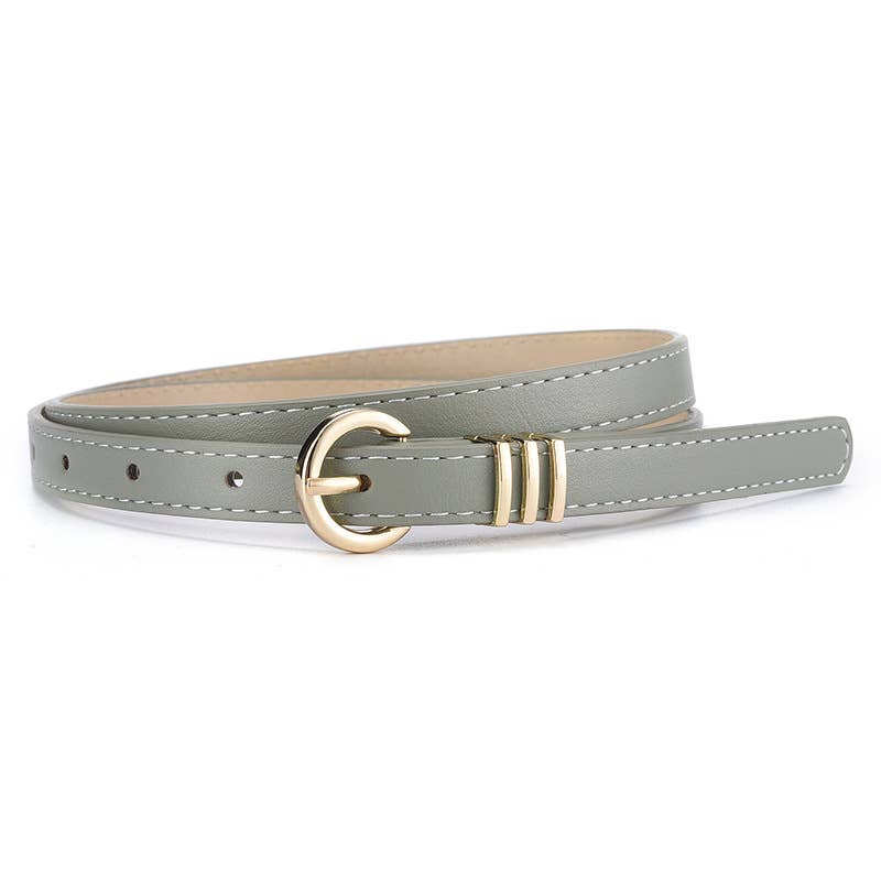 VINTAGE LEATHER SKINNY WOMEN'S BELT