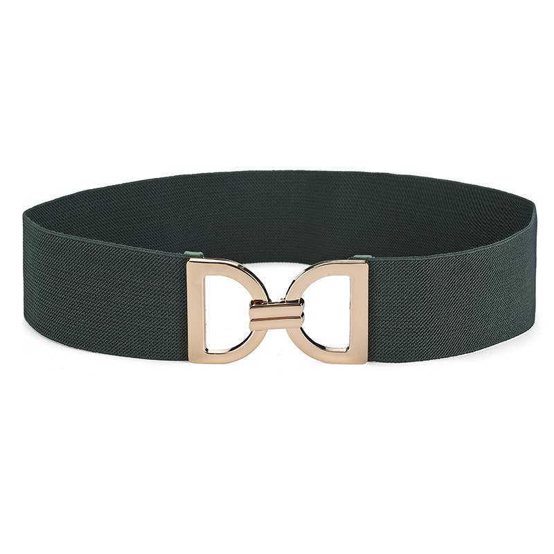 Women's simple obi with alloy buckle closure