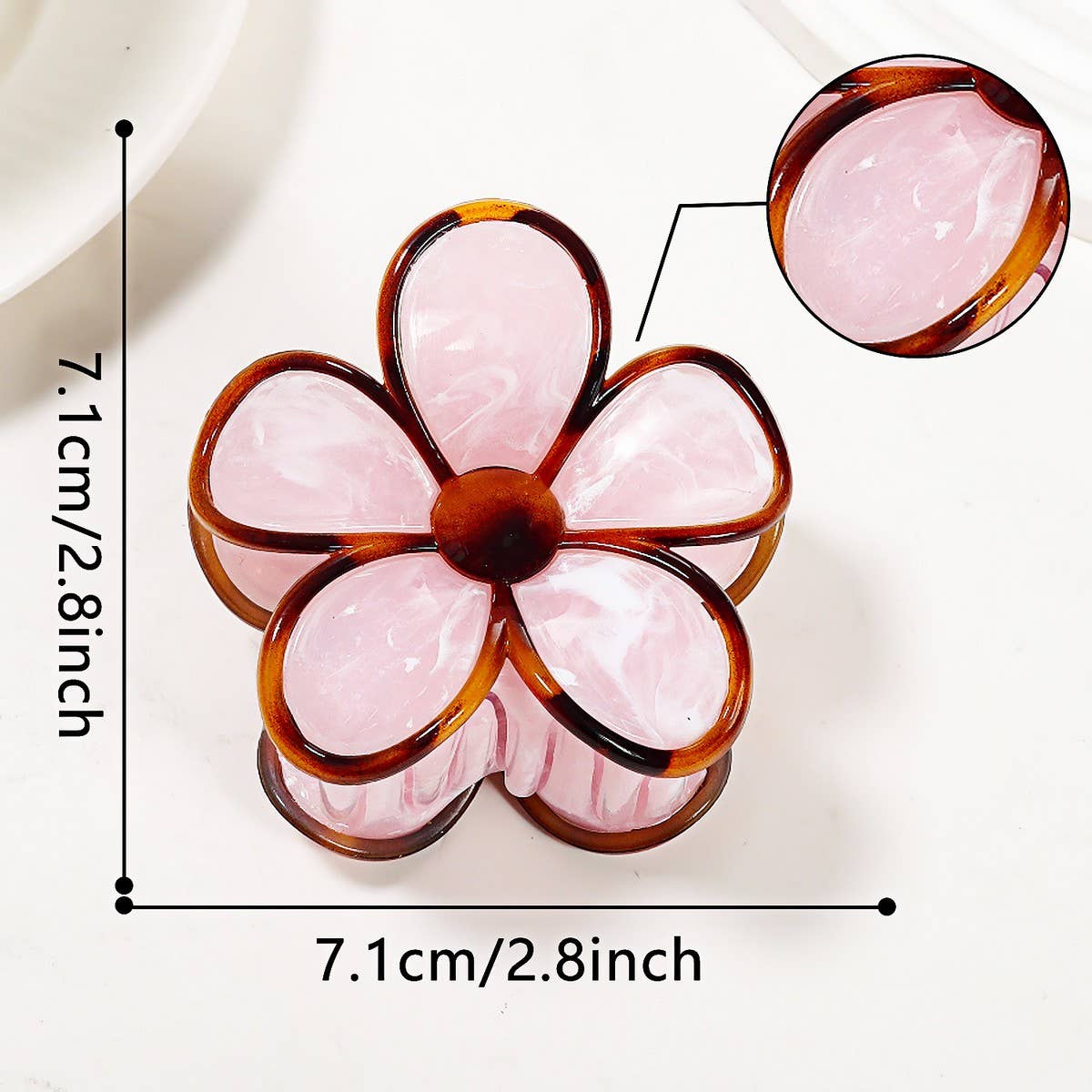 GOLD FLORAL FLOWER HAIR CLAW CLIPS FOR FALL_CWAHA0681