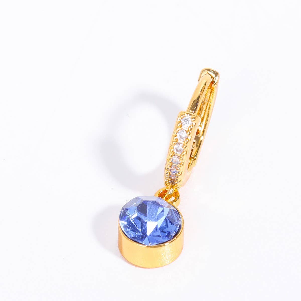 December Birthstone Diamond Zircon Stud Earrings