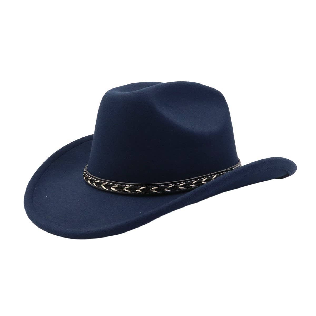 Couple¡¯s Retro Wool Fedora Hat Western Style_CWAH04414