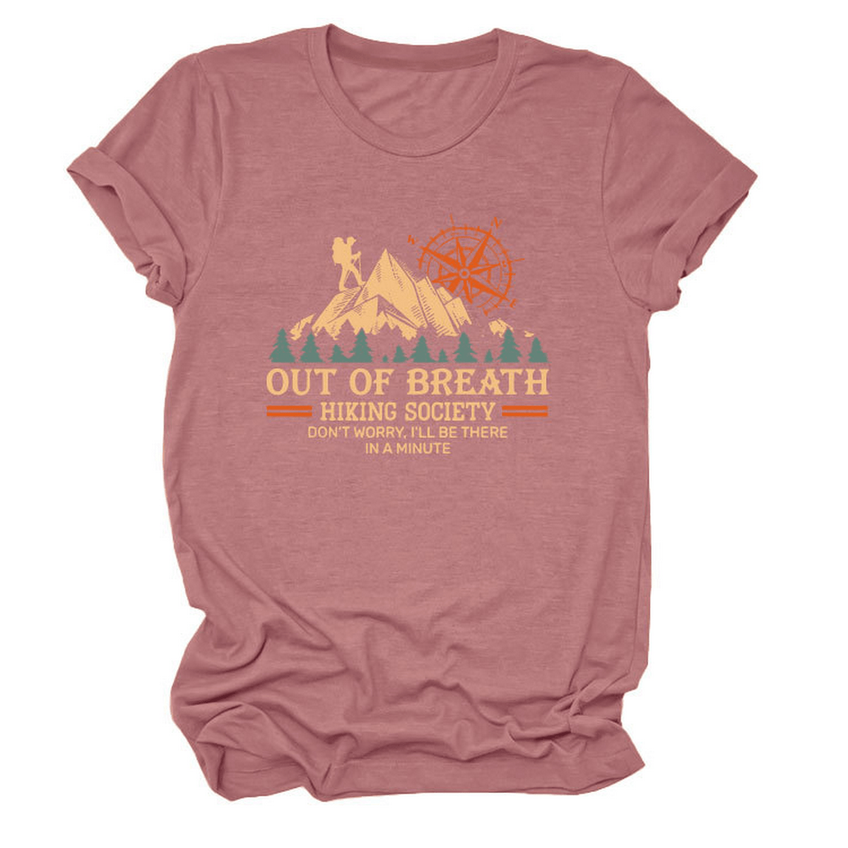 Comfy Crew Neck Tee – Hiking Quote for Women_CWTTS1523