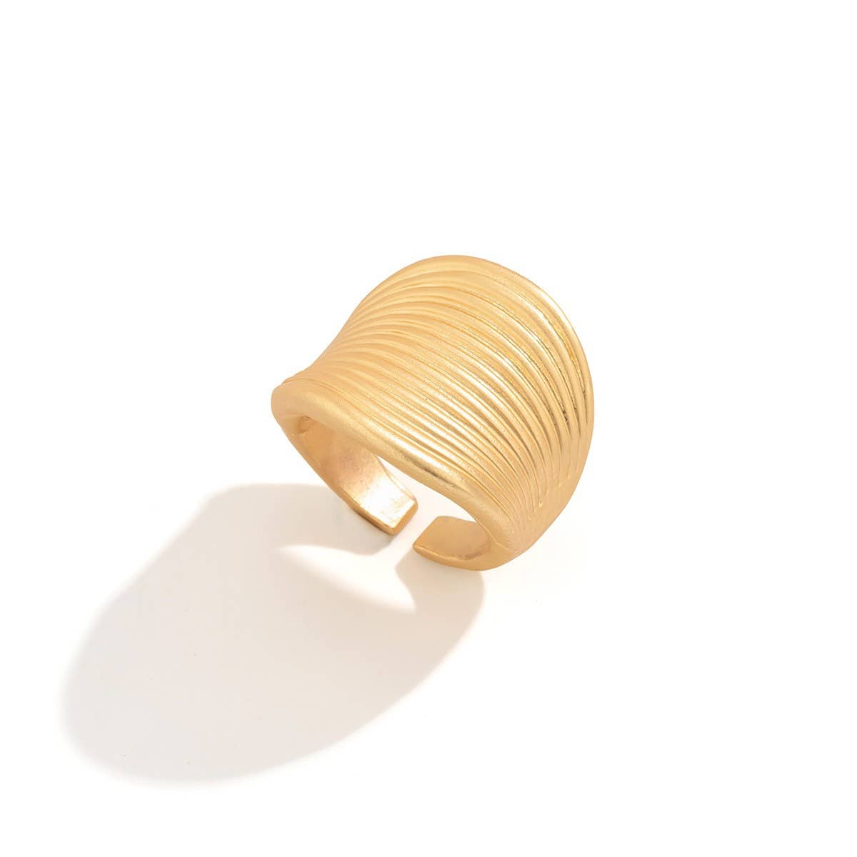 MINIMALIST ELASTIC ADJUSTMENT FLOWER ALLOY RING