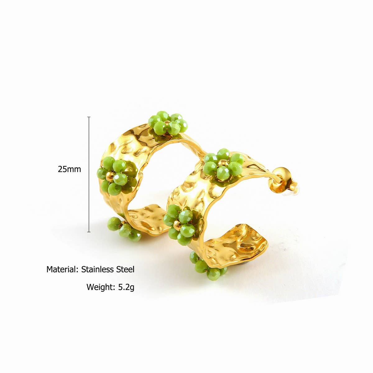 Minimalist Floral 18K Stainless Steel Earrings