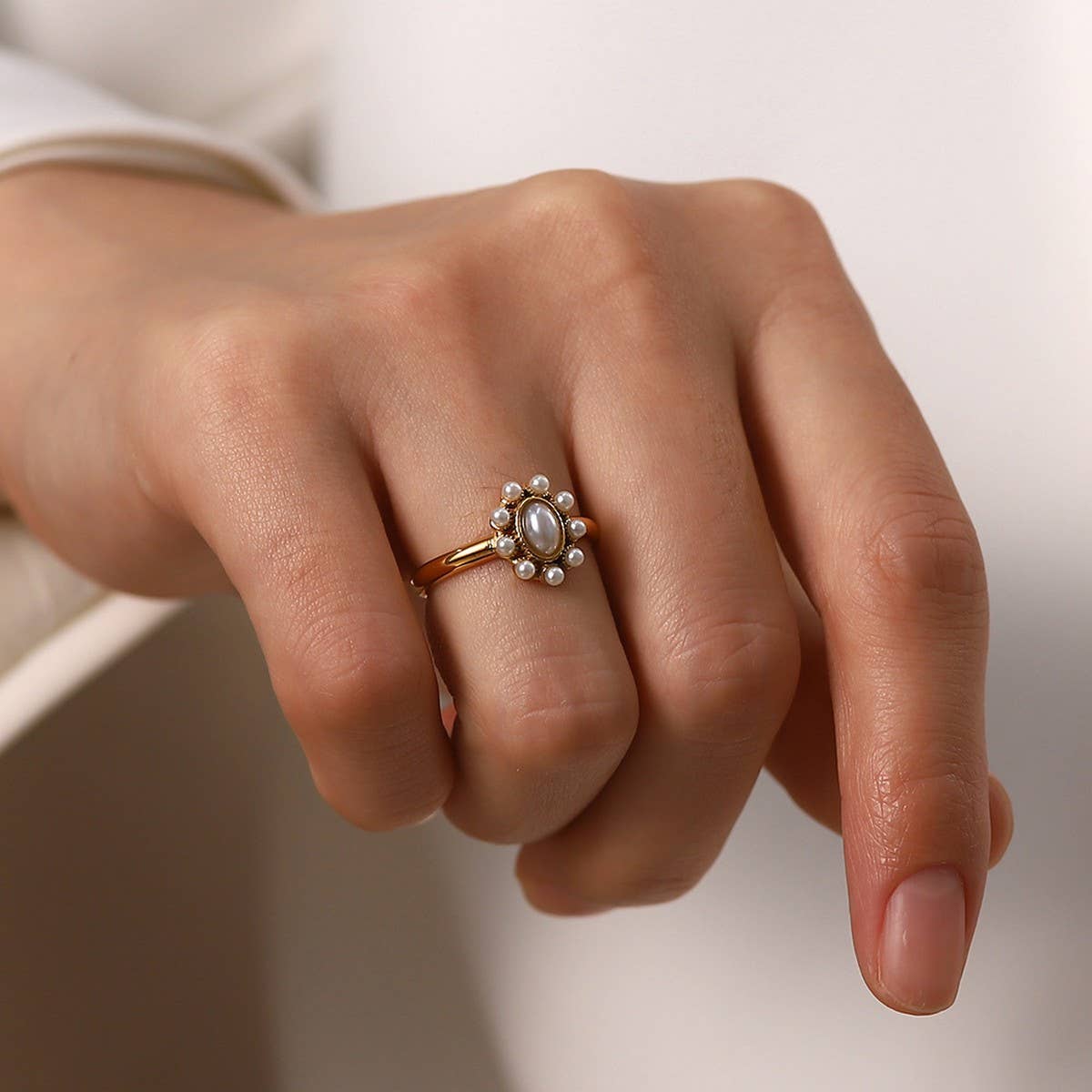 SUNFLOWER VERSATILE STAINLESS STEEL RING