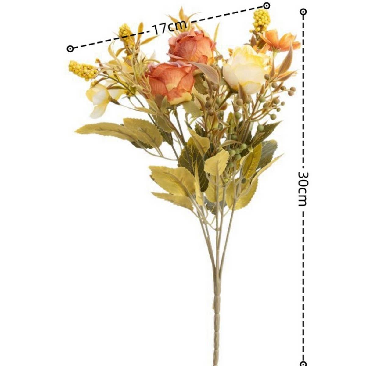 Artificial Anna Rolled Rose Silk Flower Home Decor_CWMM6471