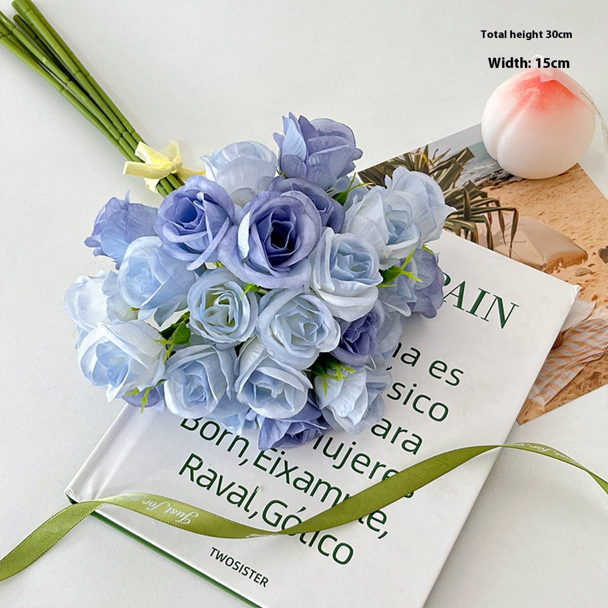 Faux 27-Head Rose Bouquet for Wedding Handheld