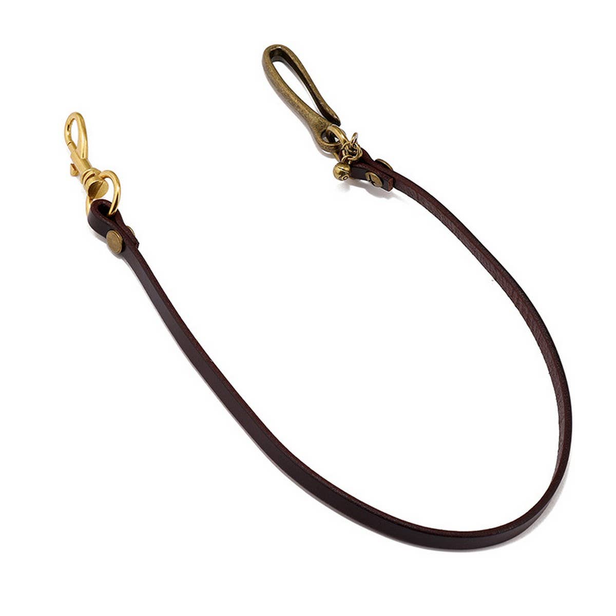 SIMPLE PERSONALITY STREET LEATHER PANTS CHAIN_CWMM4822