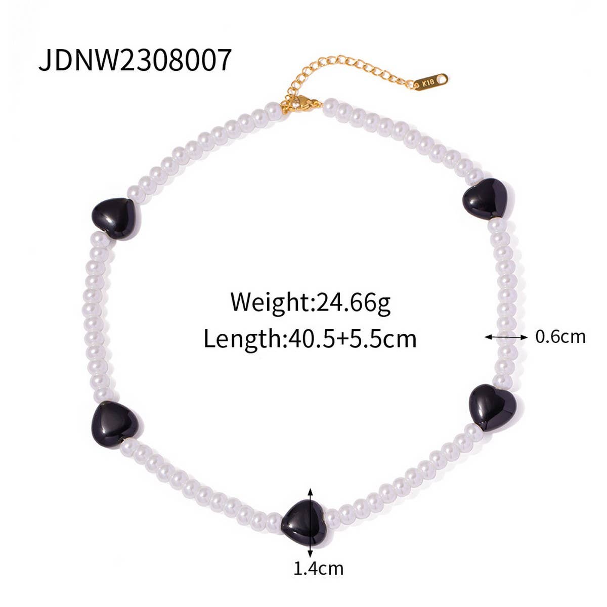GLASS PEARLNICHEHIGH-END SENSE NECKLACE