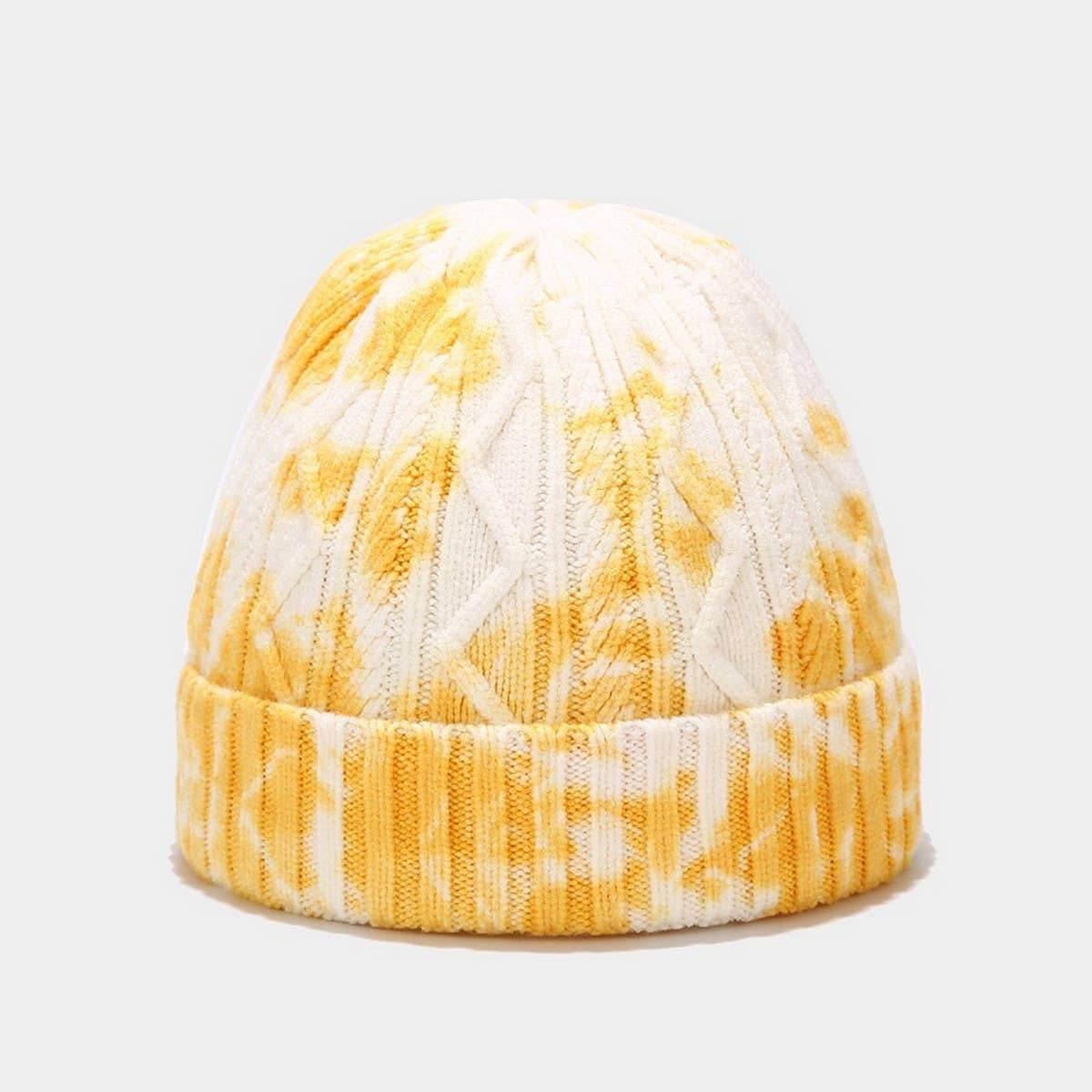 NEW WARM TIE-DYE KNITTED HAT_CWAH1588